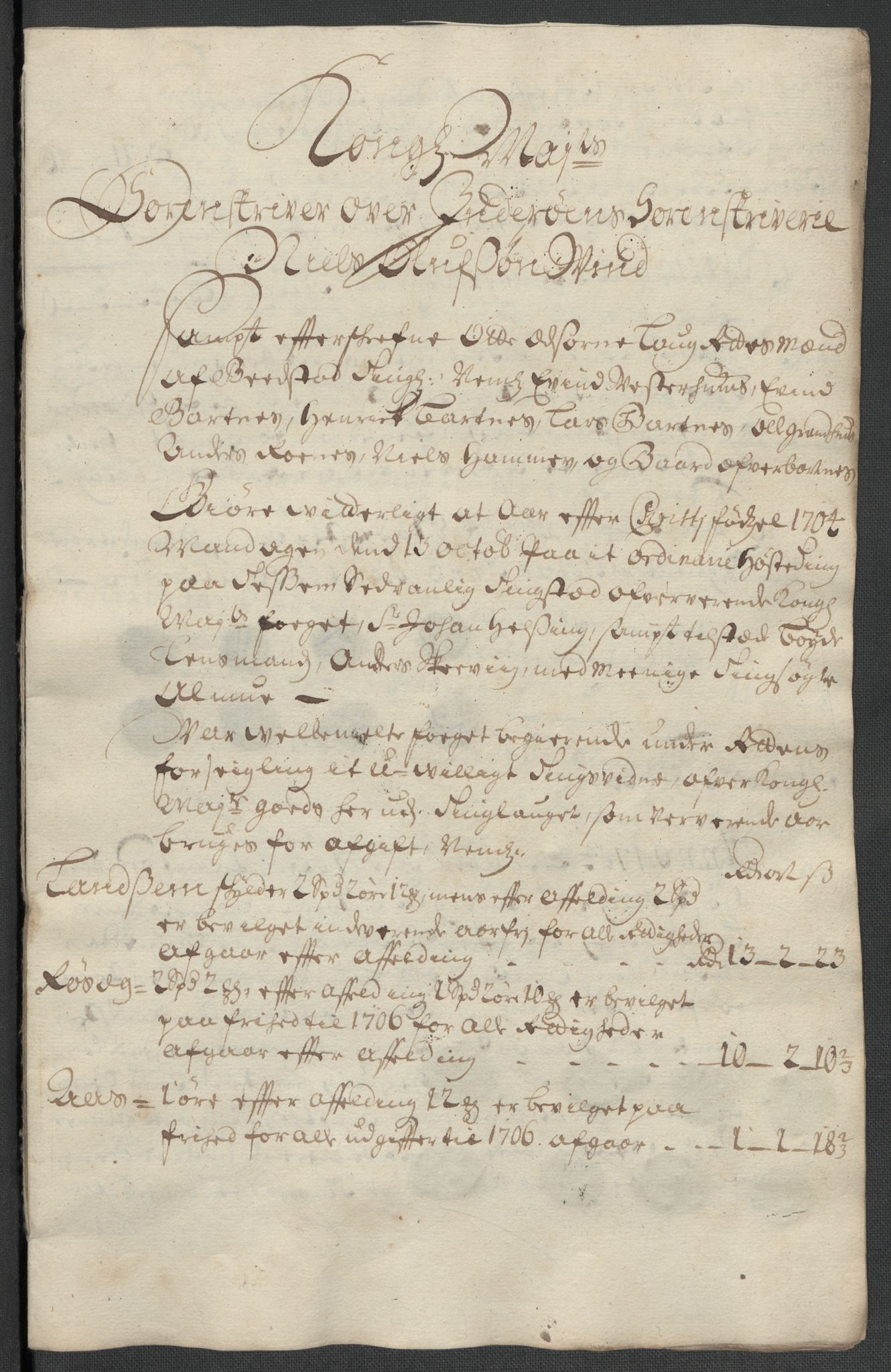 Rentekammeret inntil 1814, Reviderte regnskaper, Fogderegnskap, AV/RA-EA-4092/R63/L4313: Fogderegnskap Inderøy, 1703-1704, s. 586