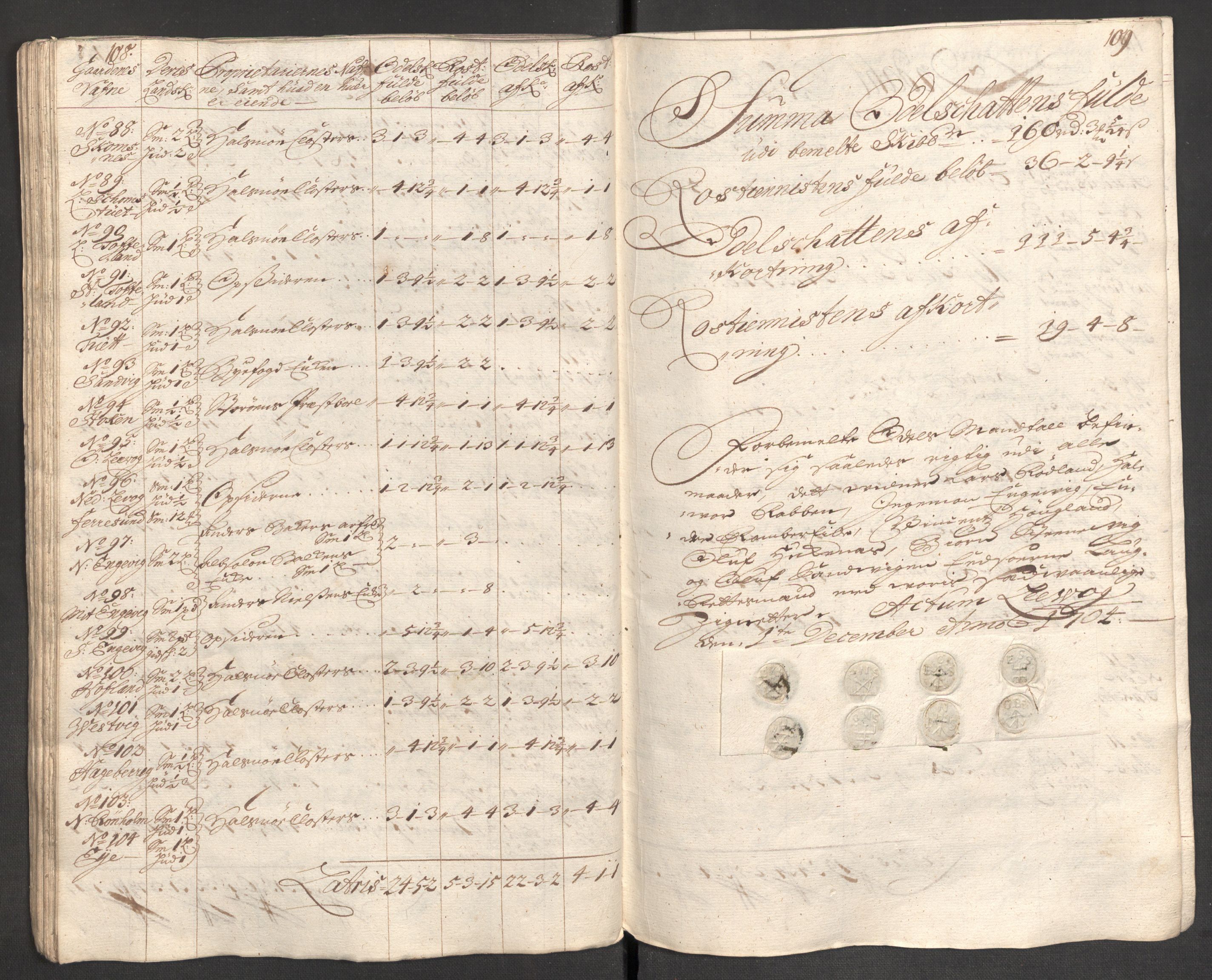 Rentekammeret inntil 1814, Reviderte regnskaper, Fogderegnskap, AV/RA-EA-4092/R48/L2982: Fogderegnskap Sunnhordland og Hardanger, 1704, s. 104