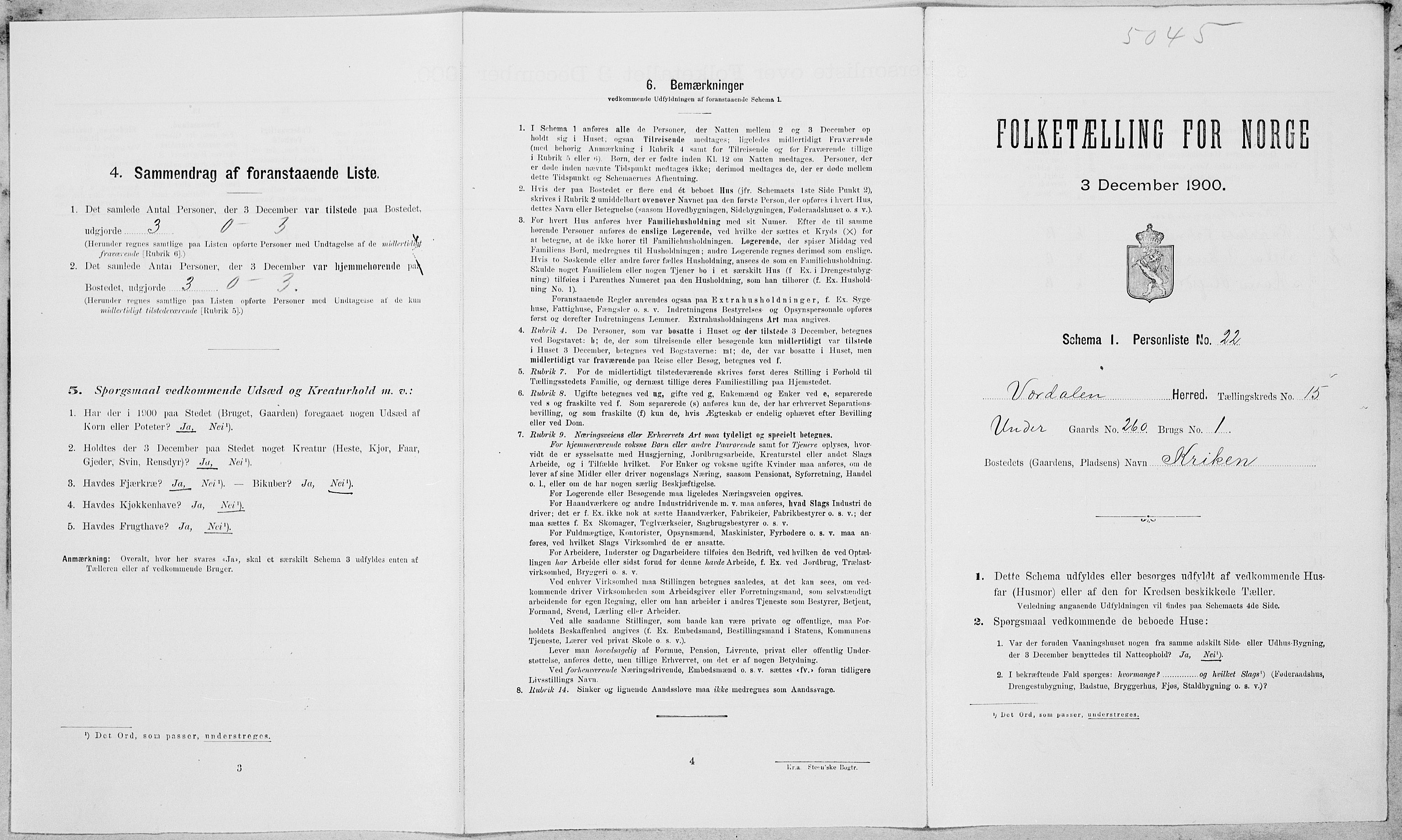 SAT, Folketelling 1900 for 1721 Verdal herred, 1900, s. 1923