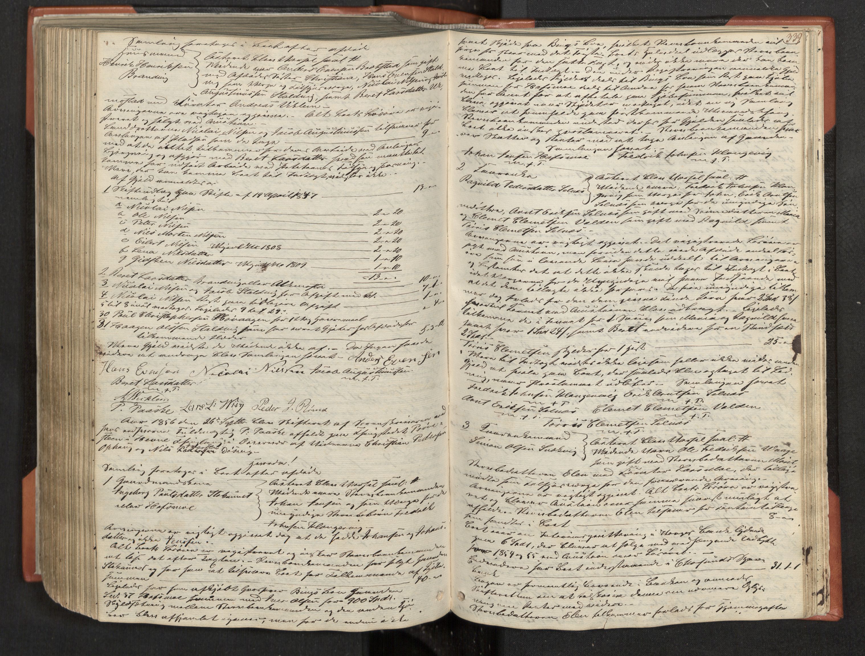 Fosen sorenskriveri, AV/SAT-A-1107/1/3/3B/L0001: Skiftebehandlingsprotokoll, 1845-1858, s. 339