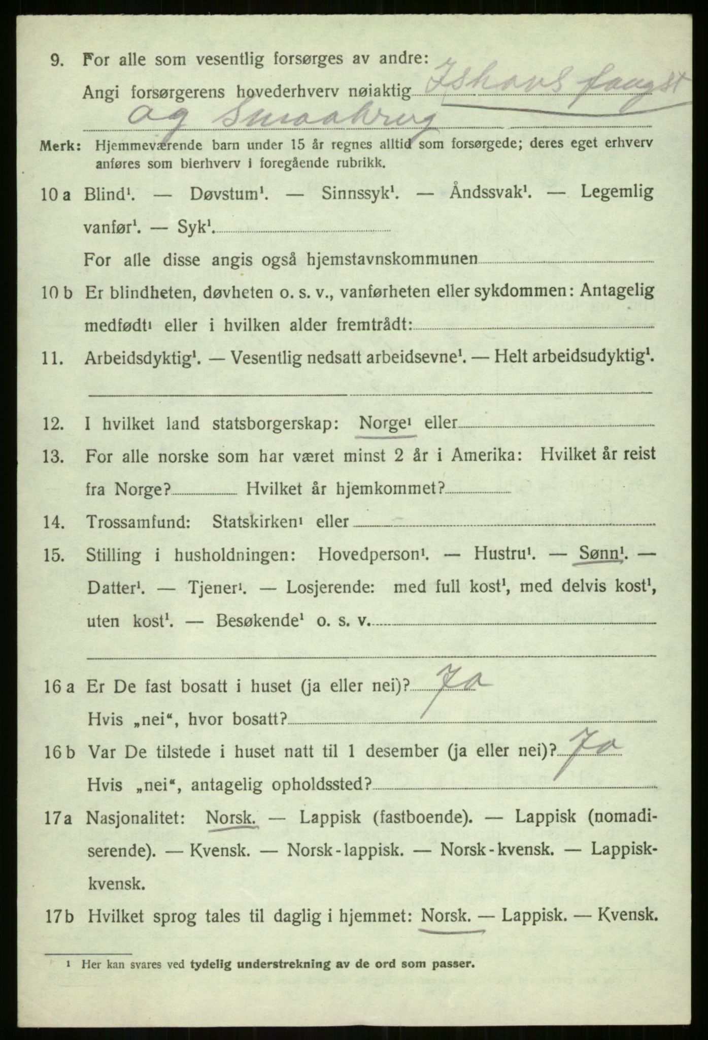 SATØ, Folketelling 1920 for 1933 Balsfjord herred, 1920, s. 3799