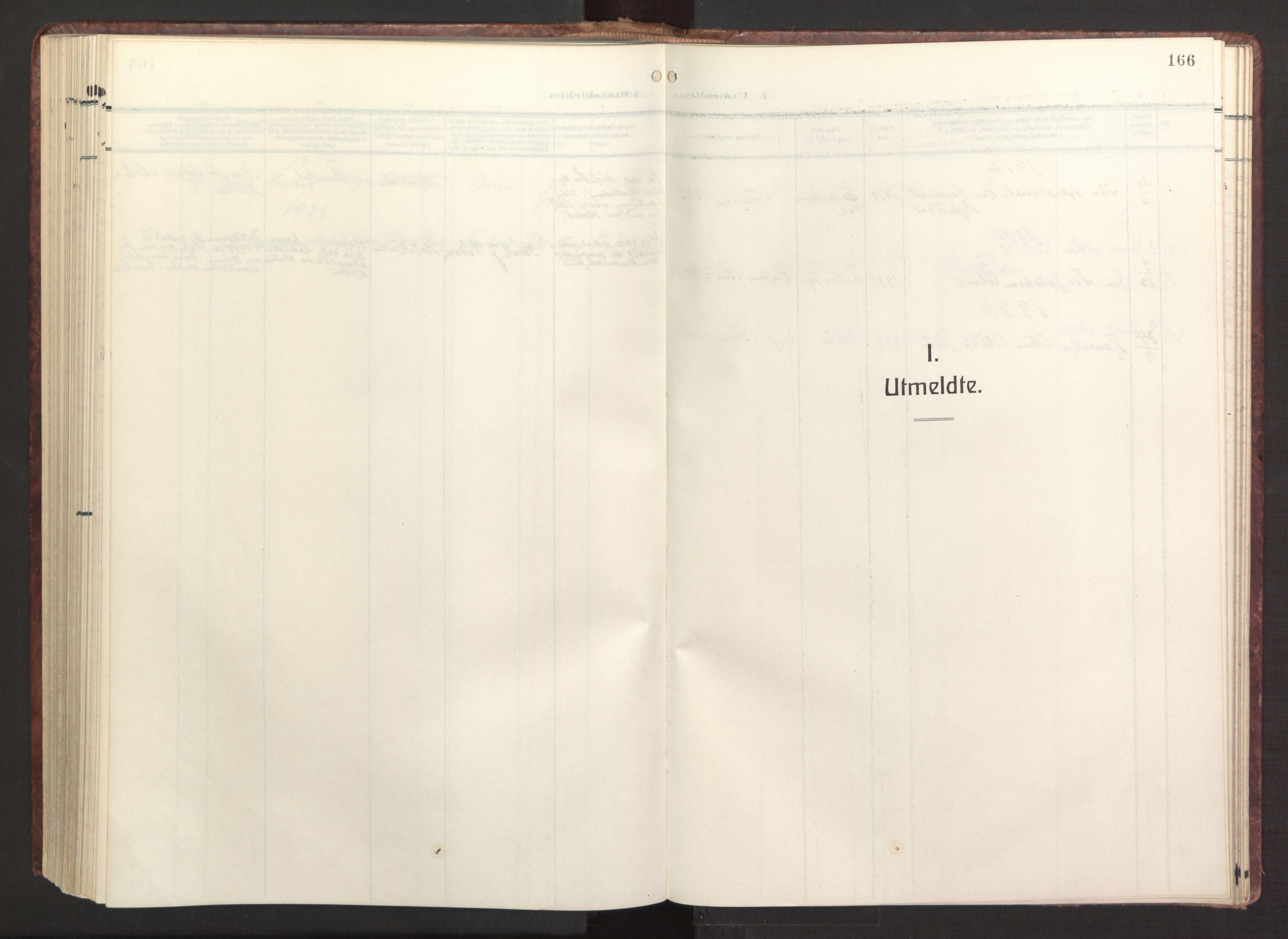 Fana Sokneprestembete, SAB/A-75101/H/Haa/Haab/L0005: Ministerialbok nr. B 5, 1915-1923, s. 166