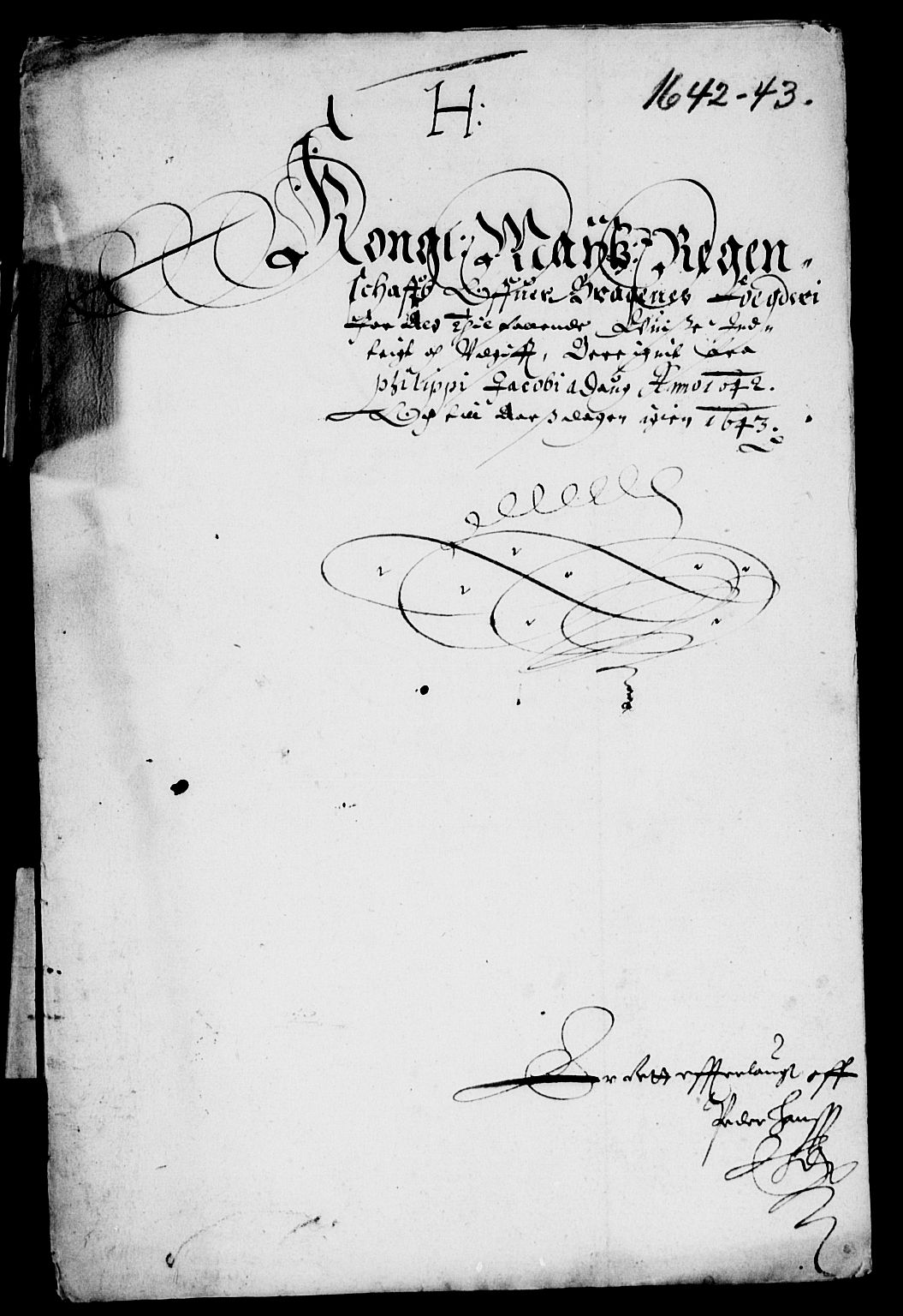 Rentekammeret inntil 1814, Reviderte regnskaper, Lensregnskaper, RA/EA-5023/R/Rb/Rba/L0165: Akershus len, 1642-1643