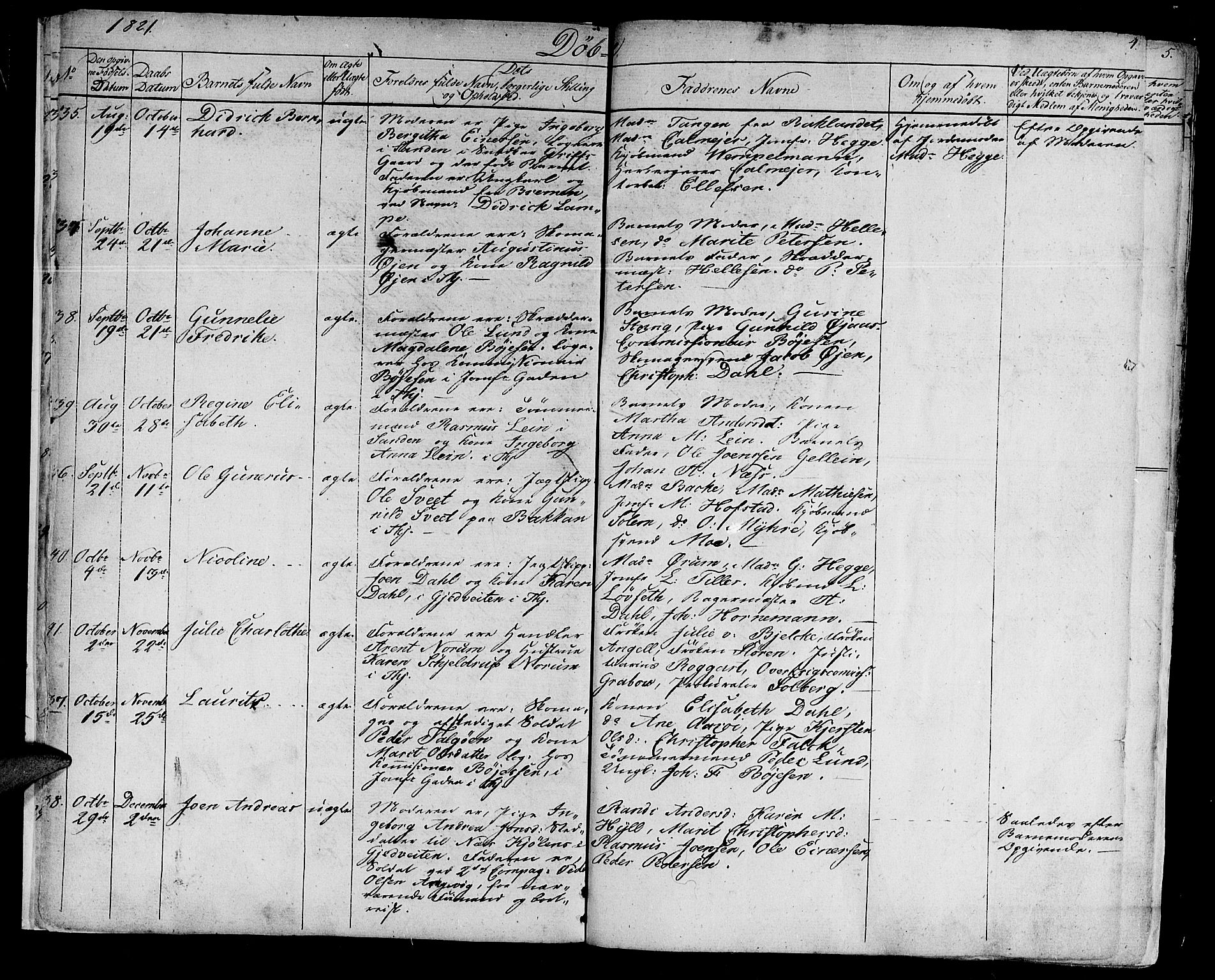 Ministerialprotokoller, klokkerbøker og fødselsregistre - Sør-Trøndelag, SAT/A-1456/602/L0108: Ministerialbok nr. 602A06, 1821-1839, s. 4