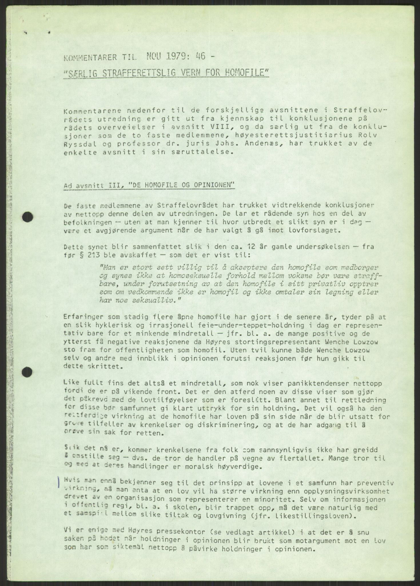 Det Norske Forbundet av 1948/Landsforeningen for Lesbisk og Homofil Frigjøring, RA/PA-1216/D/Dc/L0001: §213, 1953-1989, s. 667