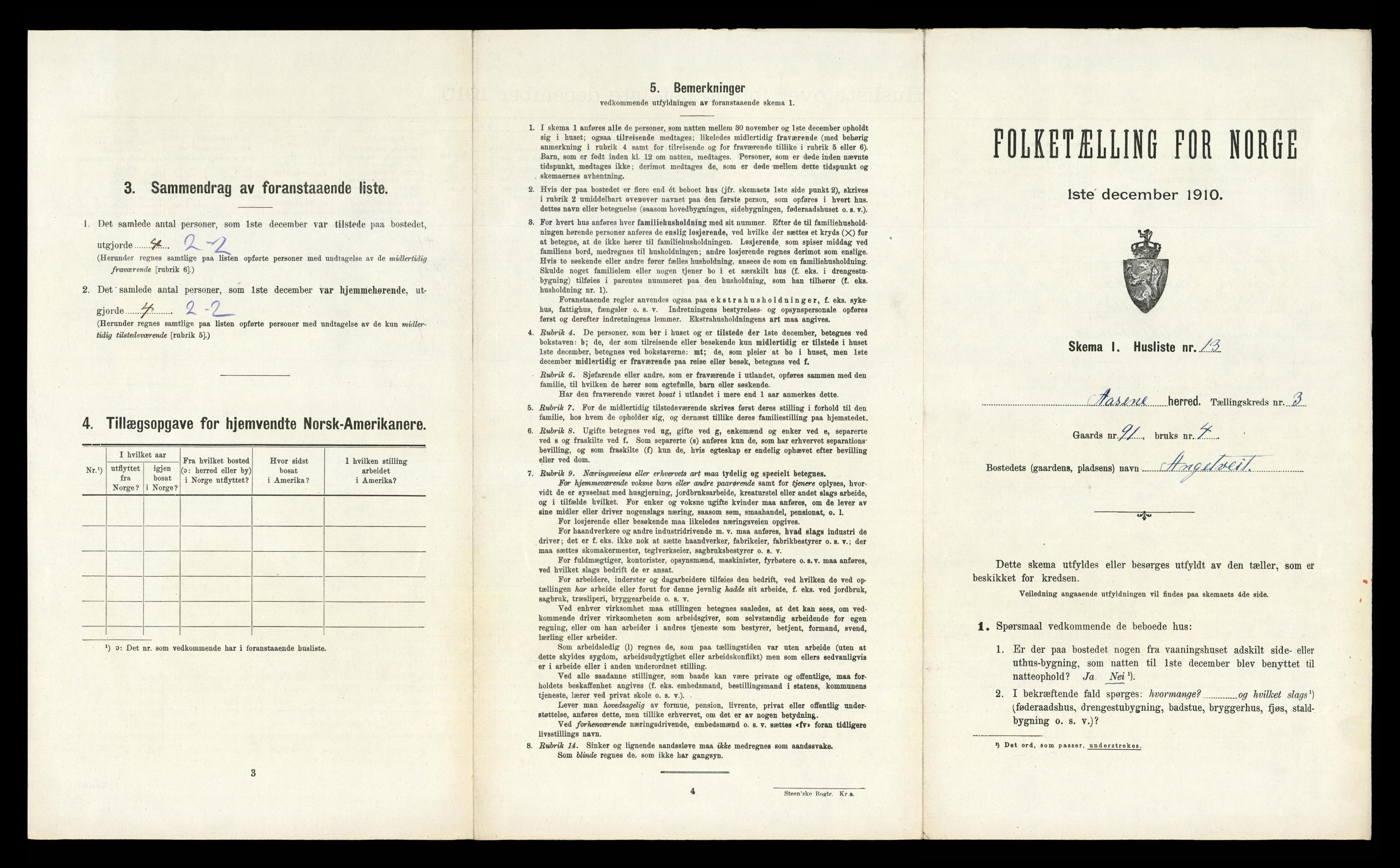 RA, Folketelling 1910 for 1255 Åsane herred, 1910, s. 141