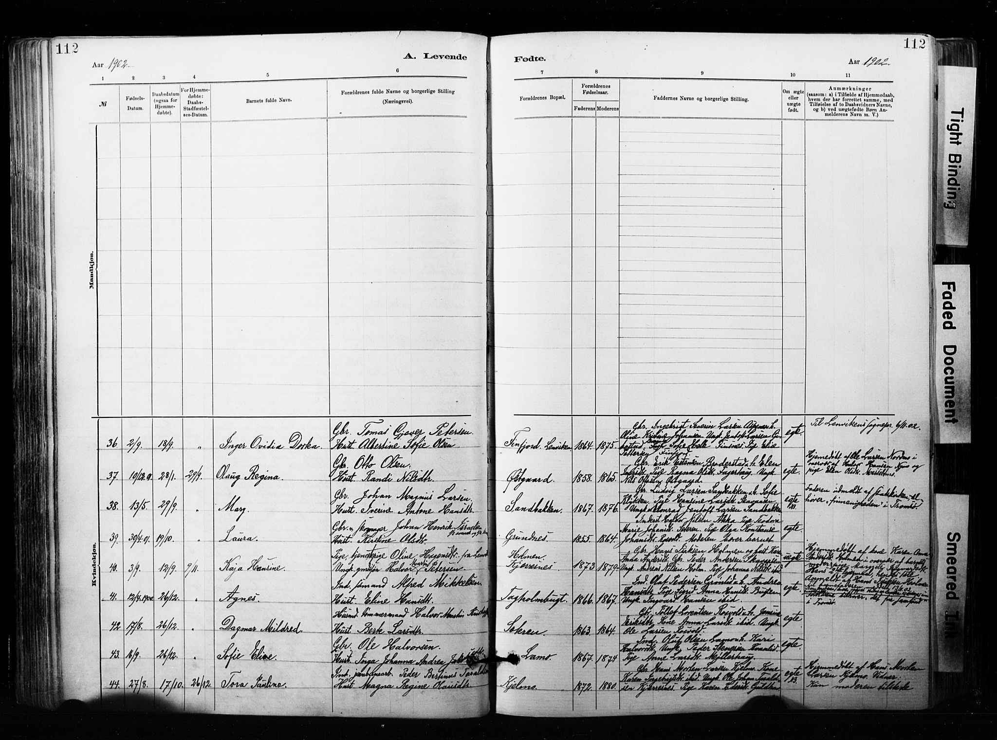 Målselv sokneprestembete, AV/SATØ-S-1311/G/Ga/Gaa/L0007kirke: Ministerialbok nr. 7, 1884-1903, s. 112