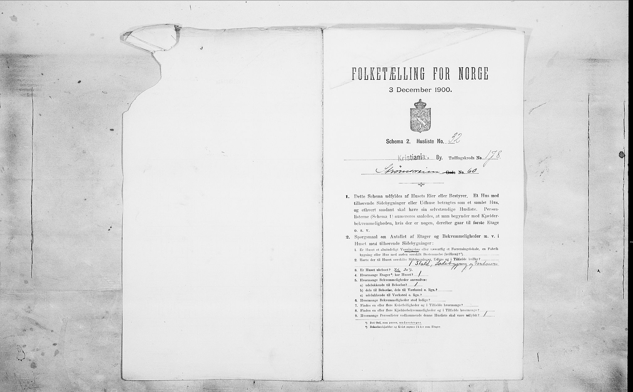 SAO, Folketelling 1900 for 0301 Kristiania kjøpstad, 1900, s. 93489