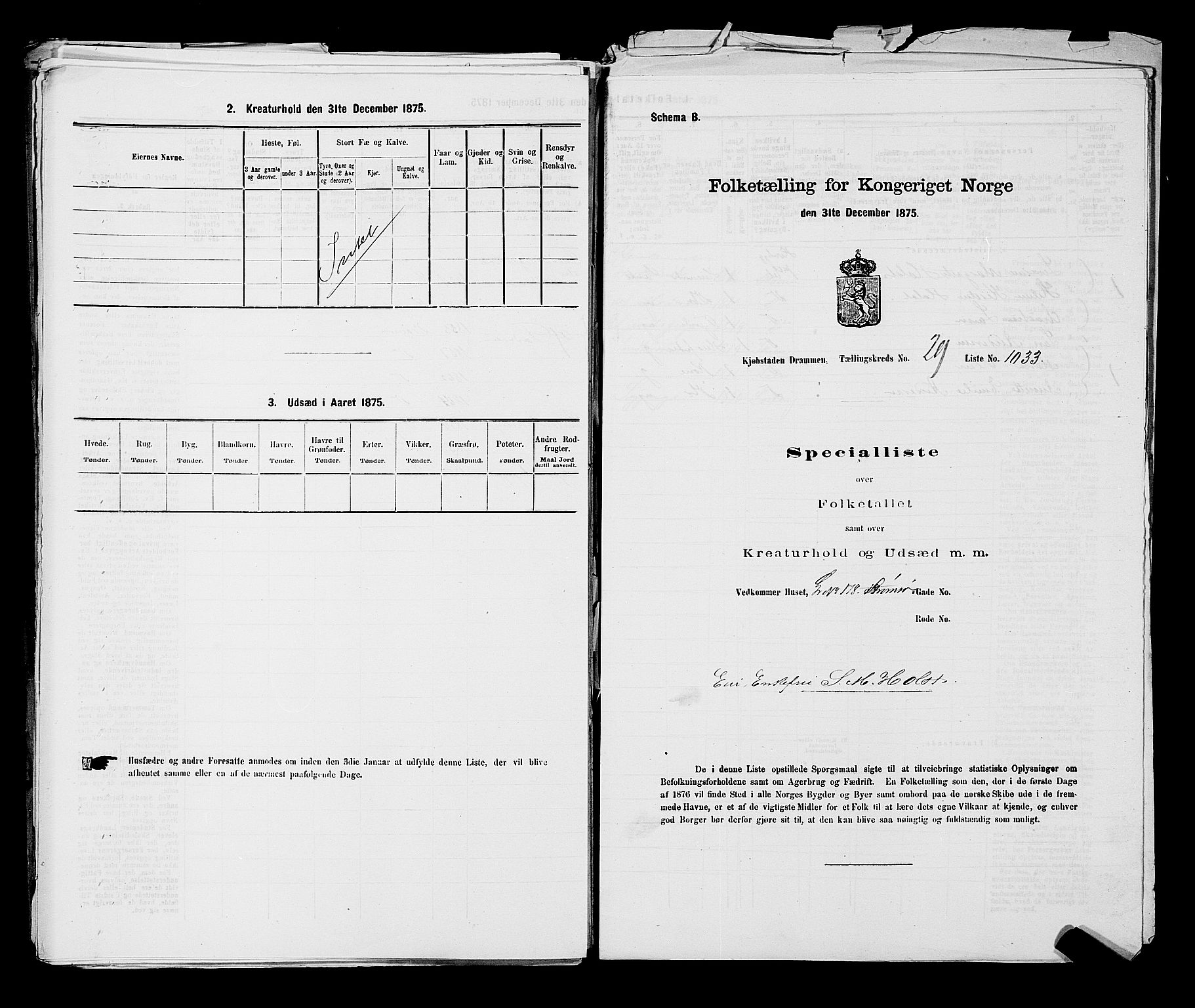 SAKO, Folketelling 1875 for 0602 Drammen kjøpstad, 1875, s. 2770