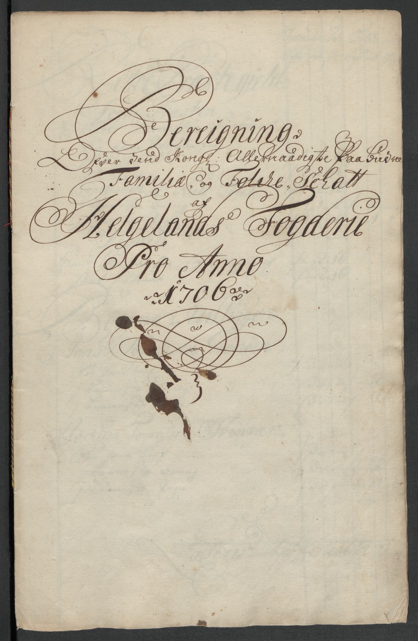 Rentekammeret inntil 1814, Reviderte regnskaper, Fogderegnskap, AV/RA-EA-4092/R65/L4509: Fogderegnskap Helgeland, 1706-1707, s. 122