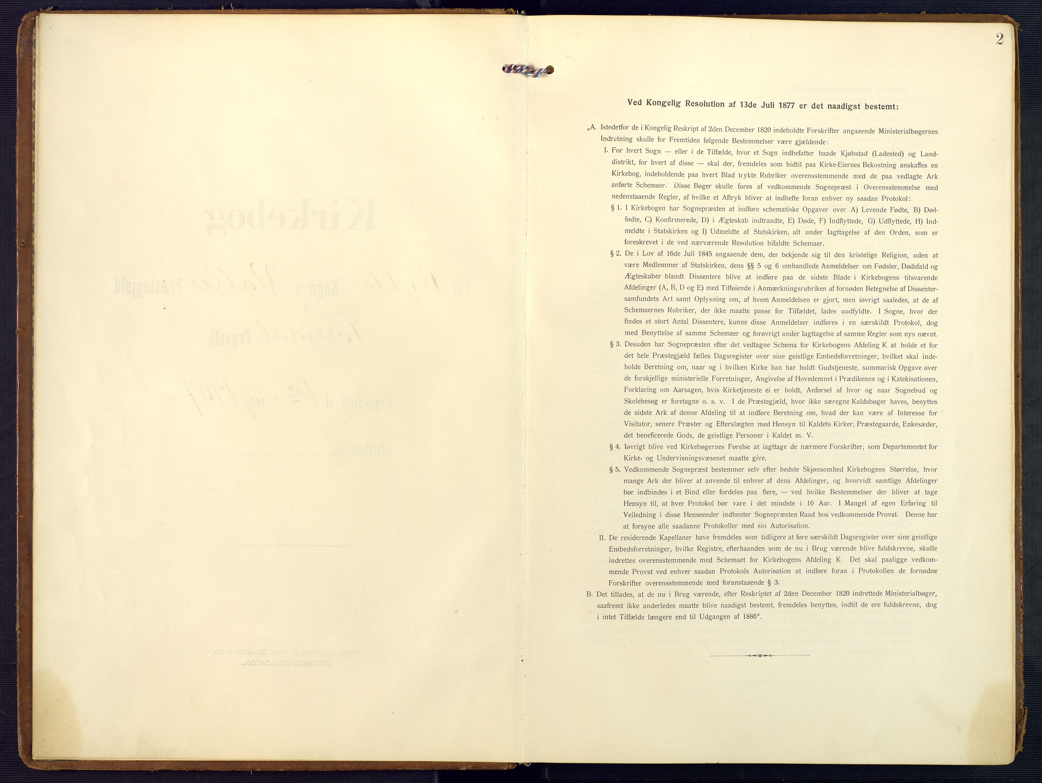 Valle sokneprestkontor, AV/SAK-1111-0044/F/Fa/Faa/L0002: Ministerialbok nr. A 2, 1907-1919, s. 2