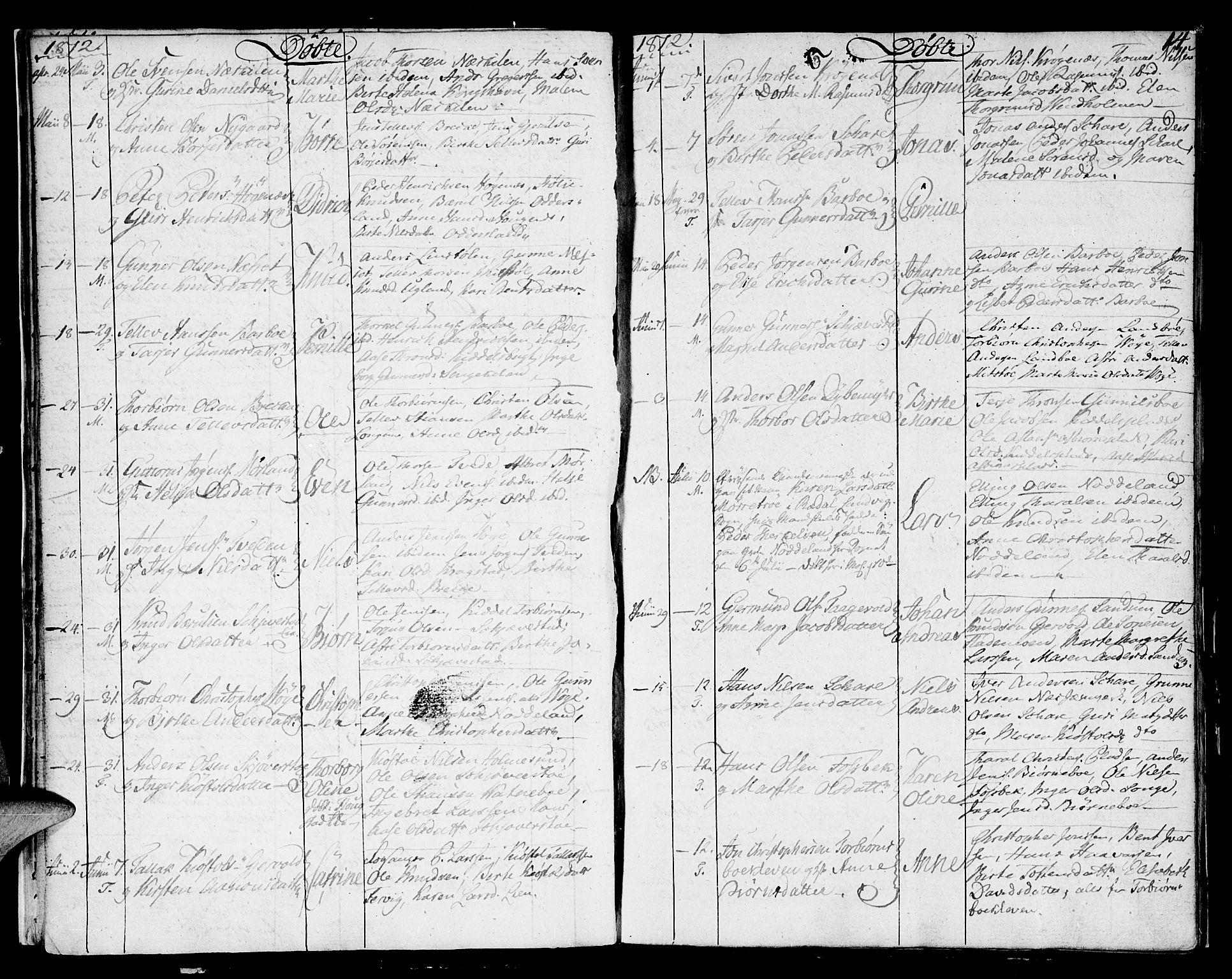 Austre Moland sokneprestkontor, SAK/1111-0001/F/Fa/Faa/L0003: Ministerialbok nr. A 3, 1808-1815, s. 14