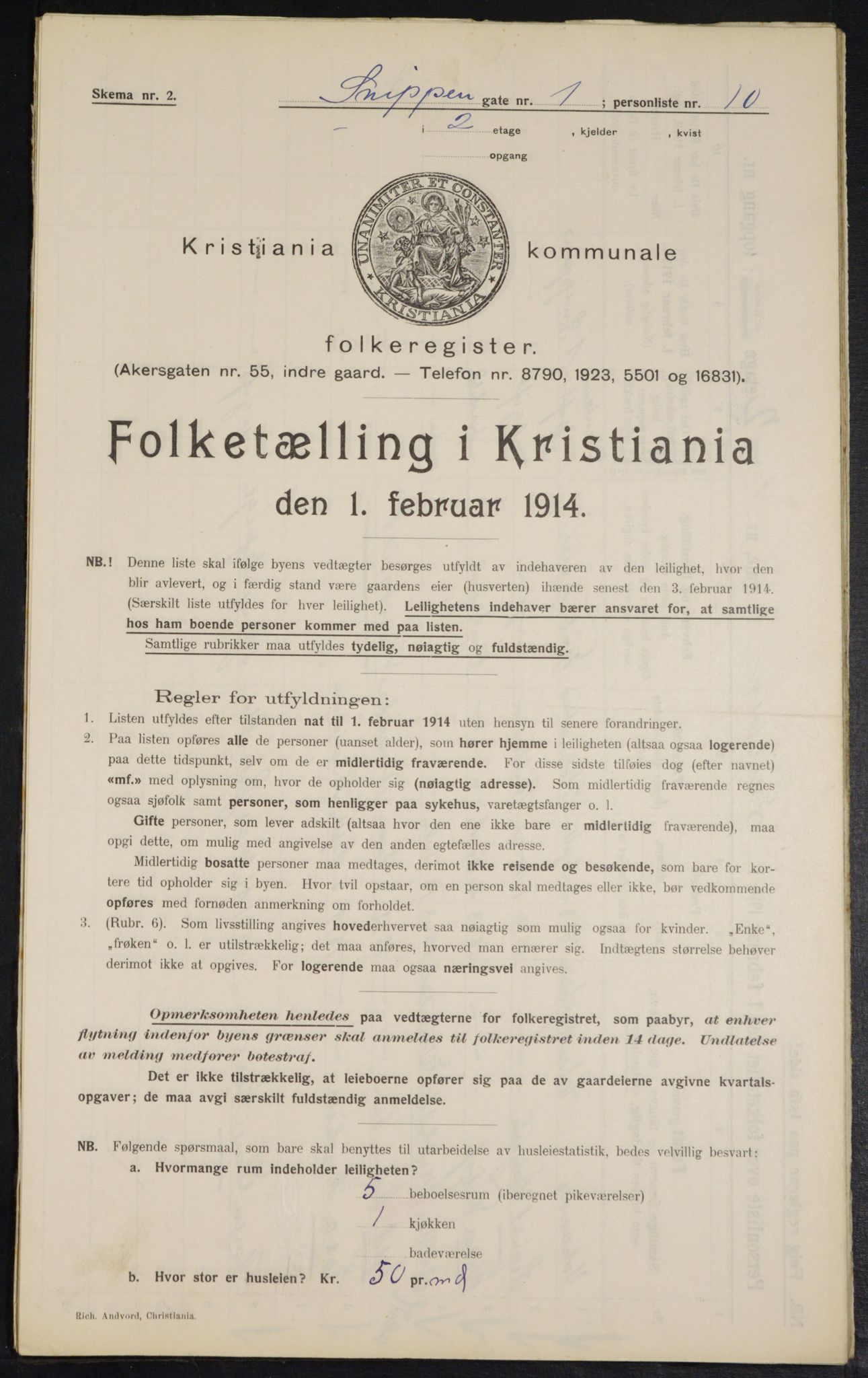 OBA, Kommunal folketelling 1.2.1914 for Kristiania, 1914, s. 97835