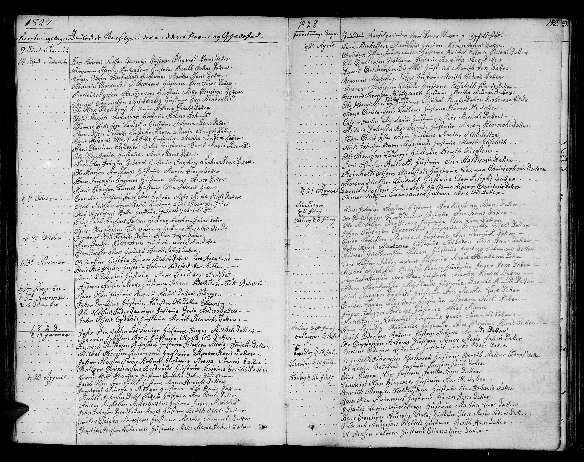 Ibestad sokneprestembete, AV/SATØ-S-0077/H/Ha/Haa/L0005kirke: Ministerialbok nr. 5, 1825-1836, s. 142
