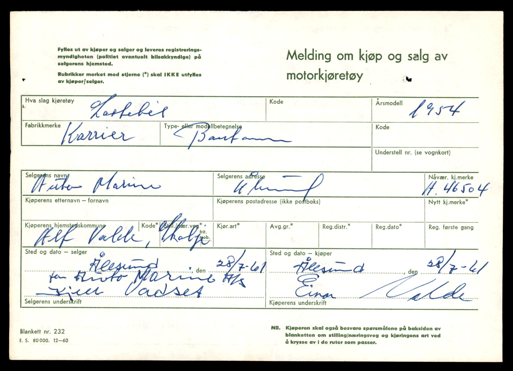 Møre og Romsdal vegkontor - Ålesund trafikkstasjon, AV/SAT-A-4099/F/Fe/L0036: Registreringskort for kjøretøy T 12831 - T 13030, 1927-1998, s. 527
