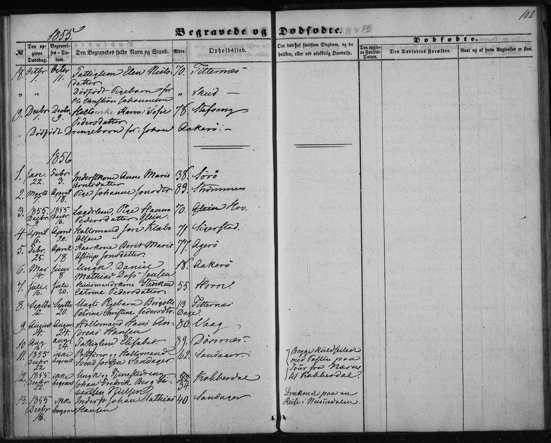 Ministerialprotokoller, klokkerbøker og fødselsregistre - Nordland, AV/SAT-A-1459/835/L0523: Ministerialbok nr. 835A01, 1855-1865, s. 102
