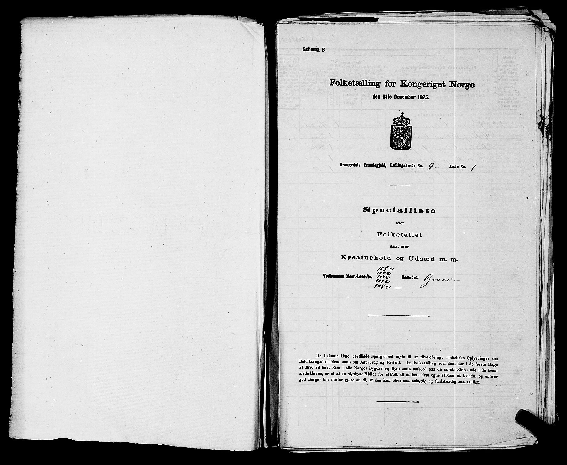 SAKO, Folketelling 1875 for 0817P Drangedal prestegjeld, 1875, s. 873