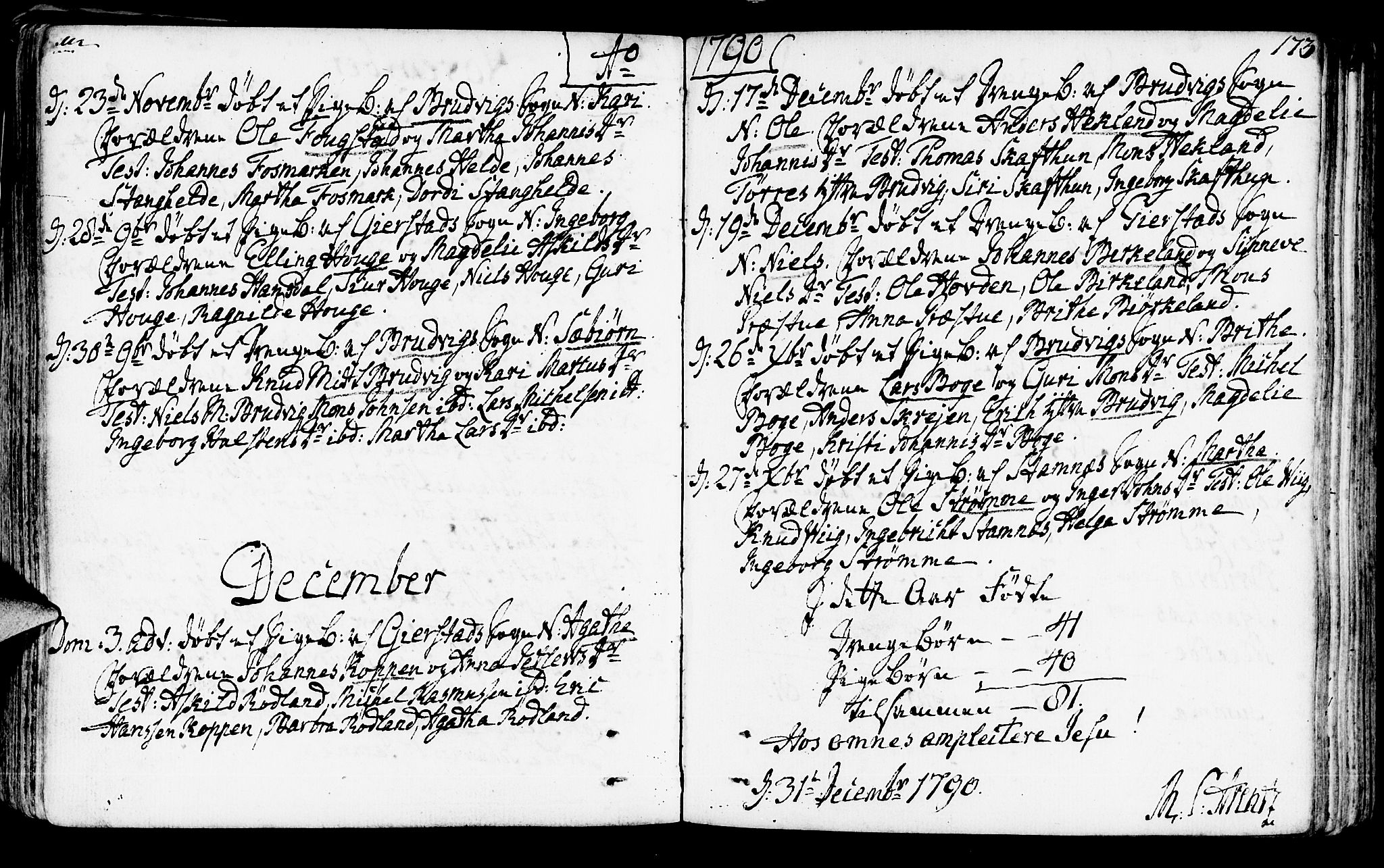 Haus sokneprestembete, SAB/A-75601/H/Haa: Ministerialbok nr. A 10, 1782-1796, s. 173