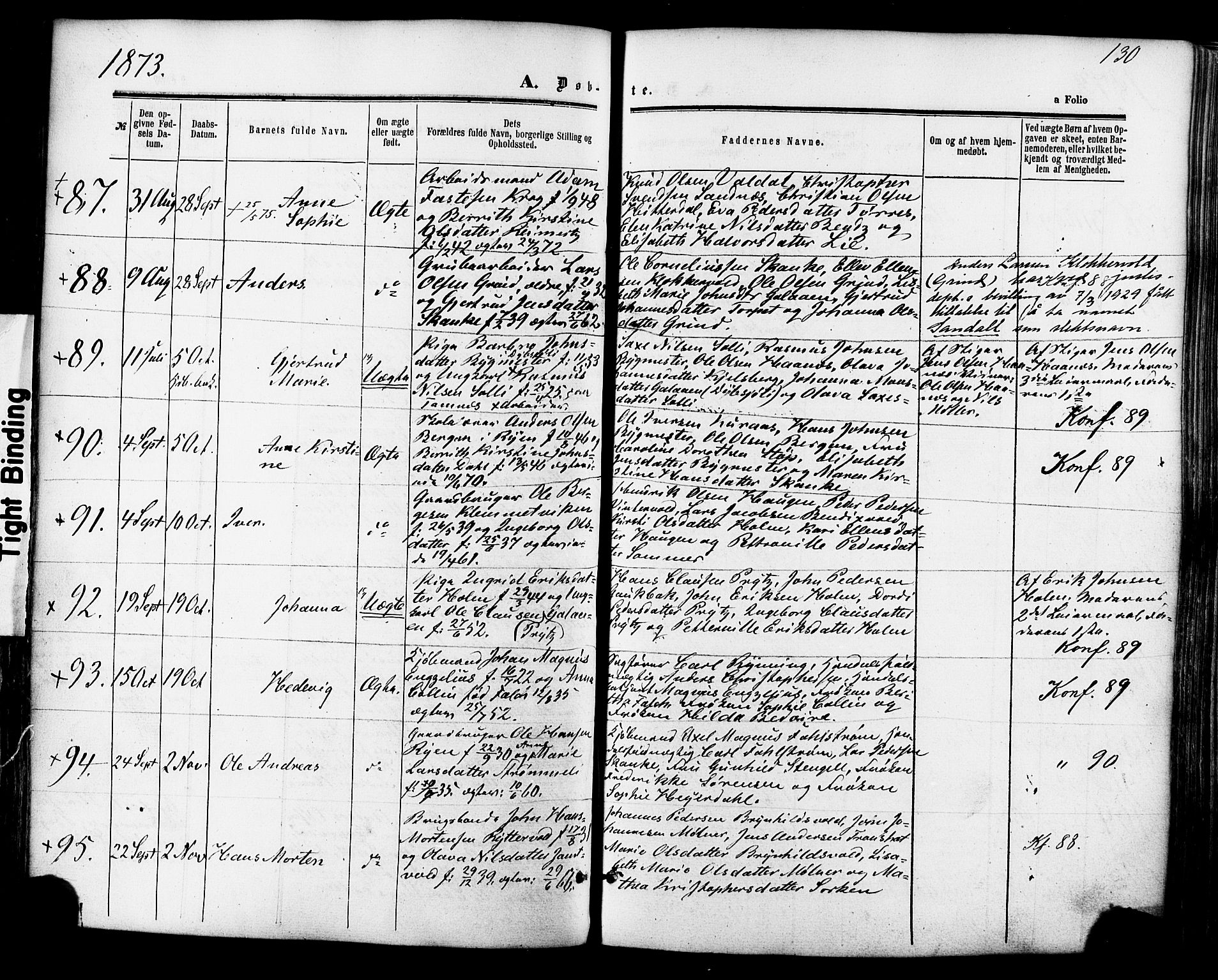 Ministerialprotokoller, klokkerbøker og fødselsregistre - Sør-Trøndelag, SAT/A-1456/681/L0932: Ministerialbok nr. 681A10, 1860-1878, s. 130