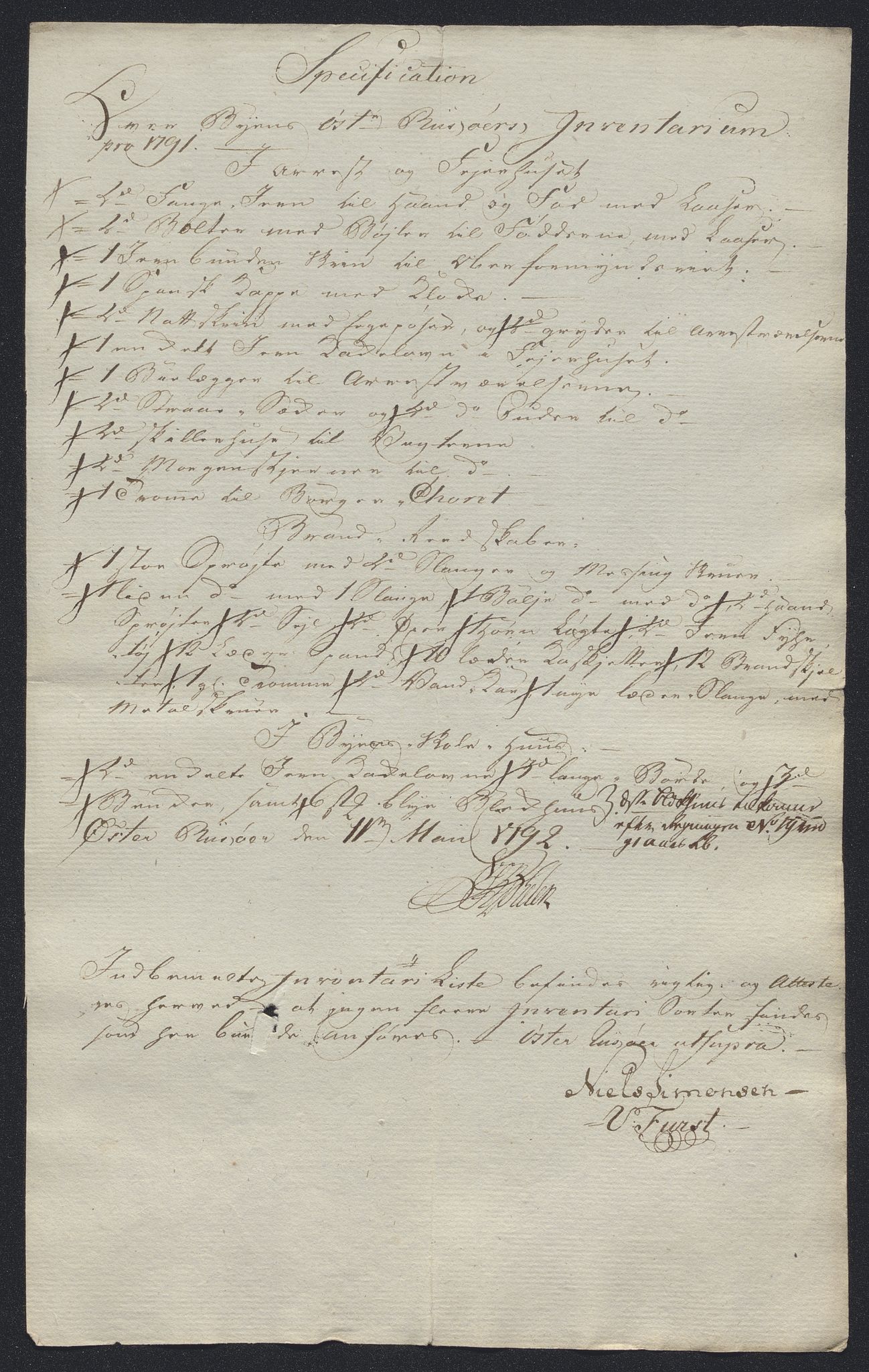 Danske Kanselli 1800-1814, AV/RA-EA-3024/K/Kk/Kka/Kkac/L0234: Kjøpstadregnskap Øster Risør, 1791-1795, s. 14