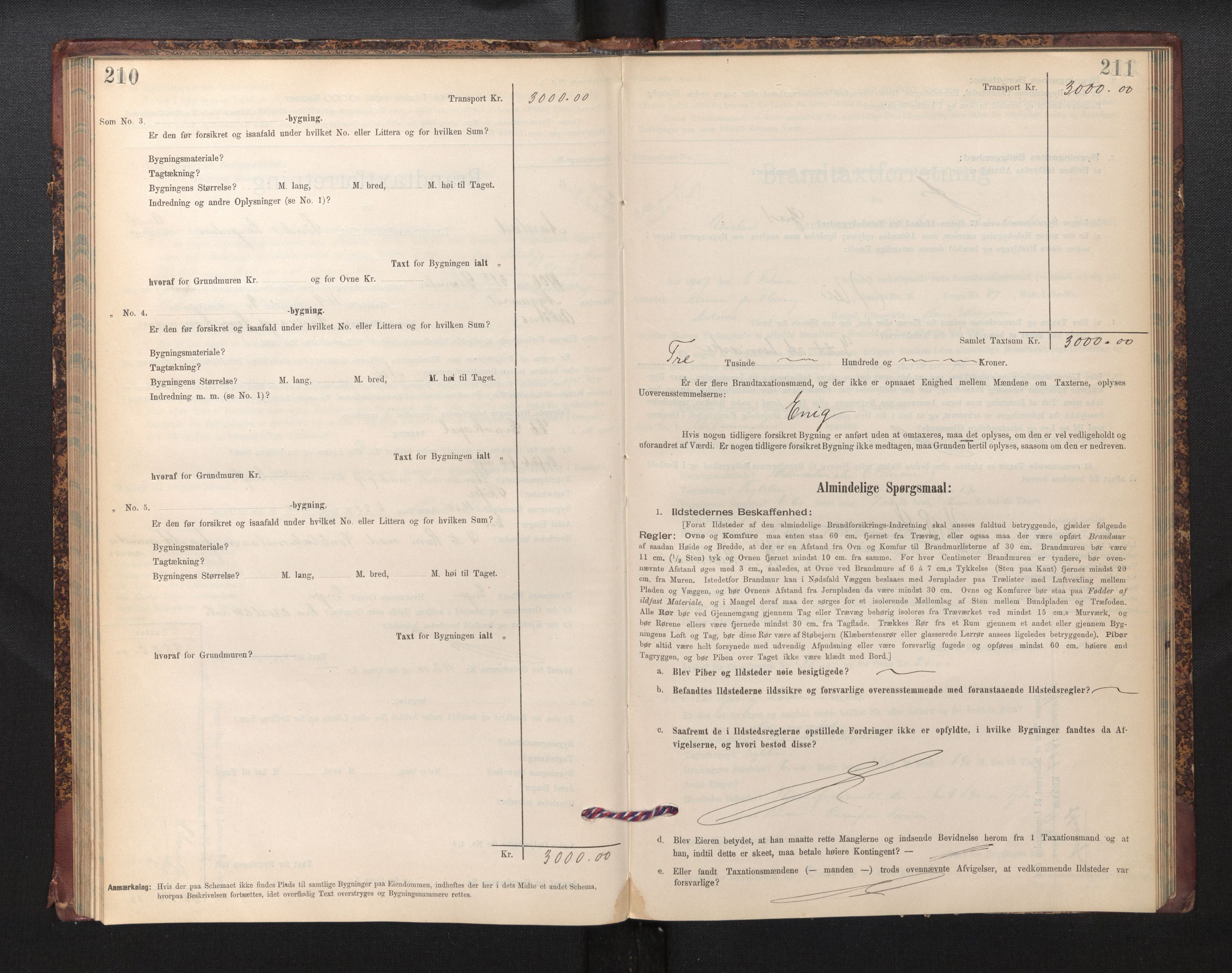 Lensmannen i Årstad, AV/SAB-A-36201/0012/L0013: Branntakstprotokoll,skjematakst, 1901-1907, s. 210-211