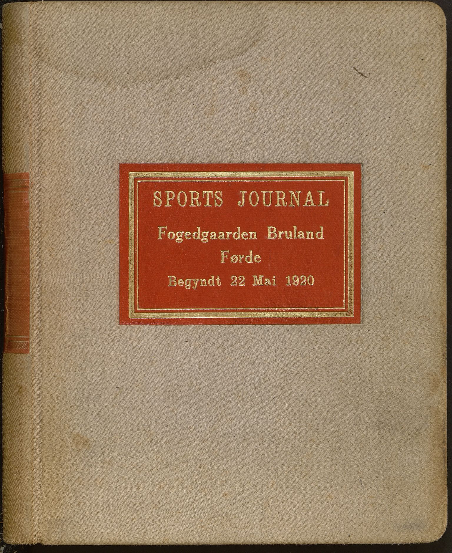 Futegarden Bruland, VLFK/SFF-2017162/F/L0003: Sports journal, 1920-1933
