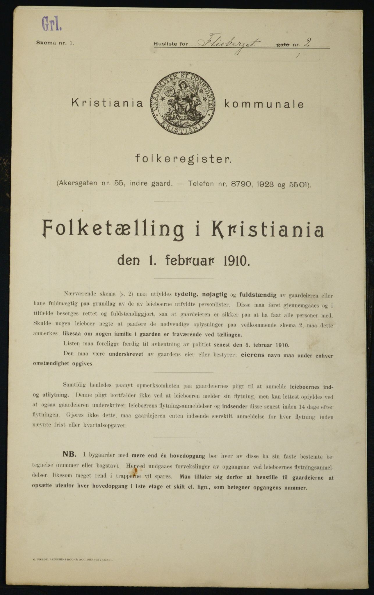 OBA, Kommunal folketelling 1.2.1910 for Kristiania, 1910, s. 23149