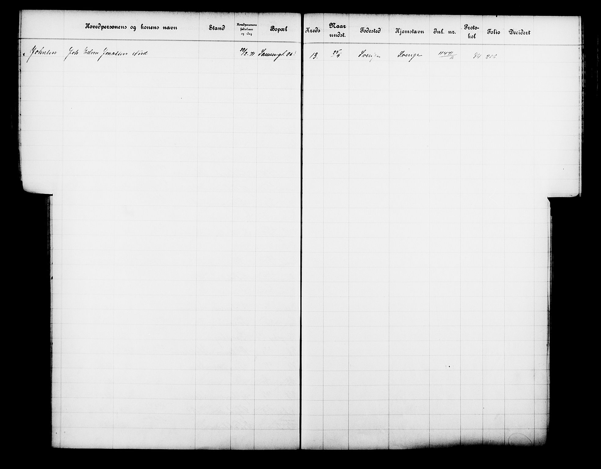 Fattigvesenet, OBA/A-20045/Fb/L0035: Hjemstavnsregister, 1916, s. 85