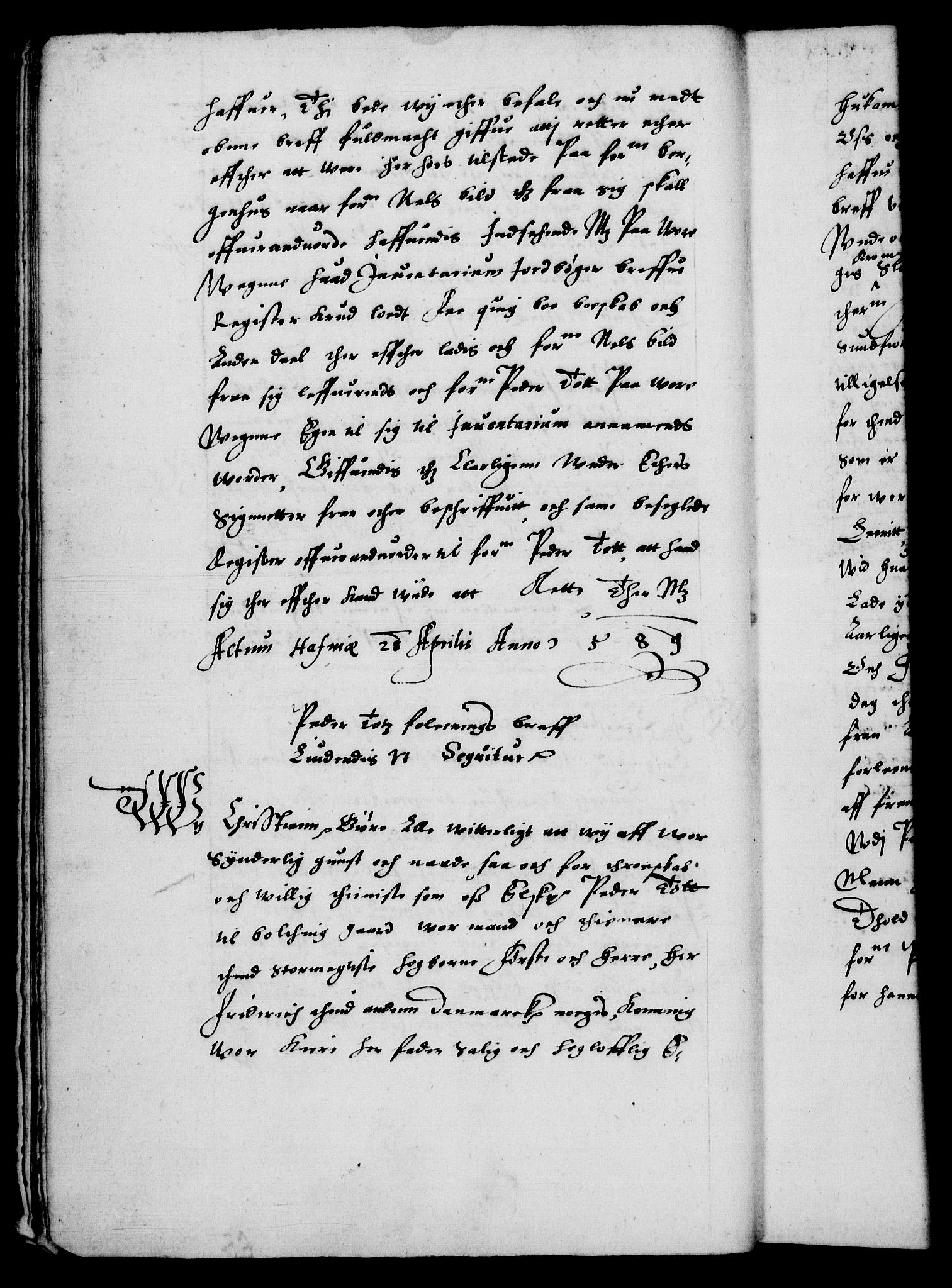 Danske Kanselli 1572-1799, AV/RA-EA-3023/F/Fc/Fca/Fcaa/L0002: Norske registre (mikrofilm), 1588-1596, s. 36b