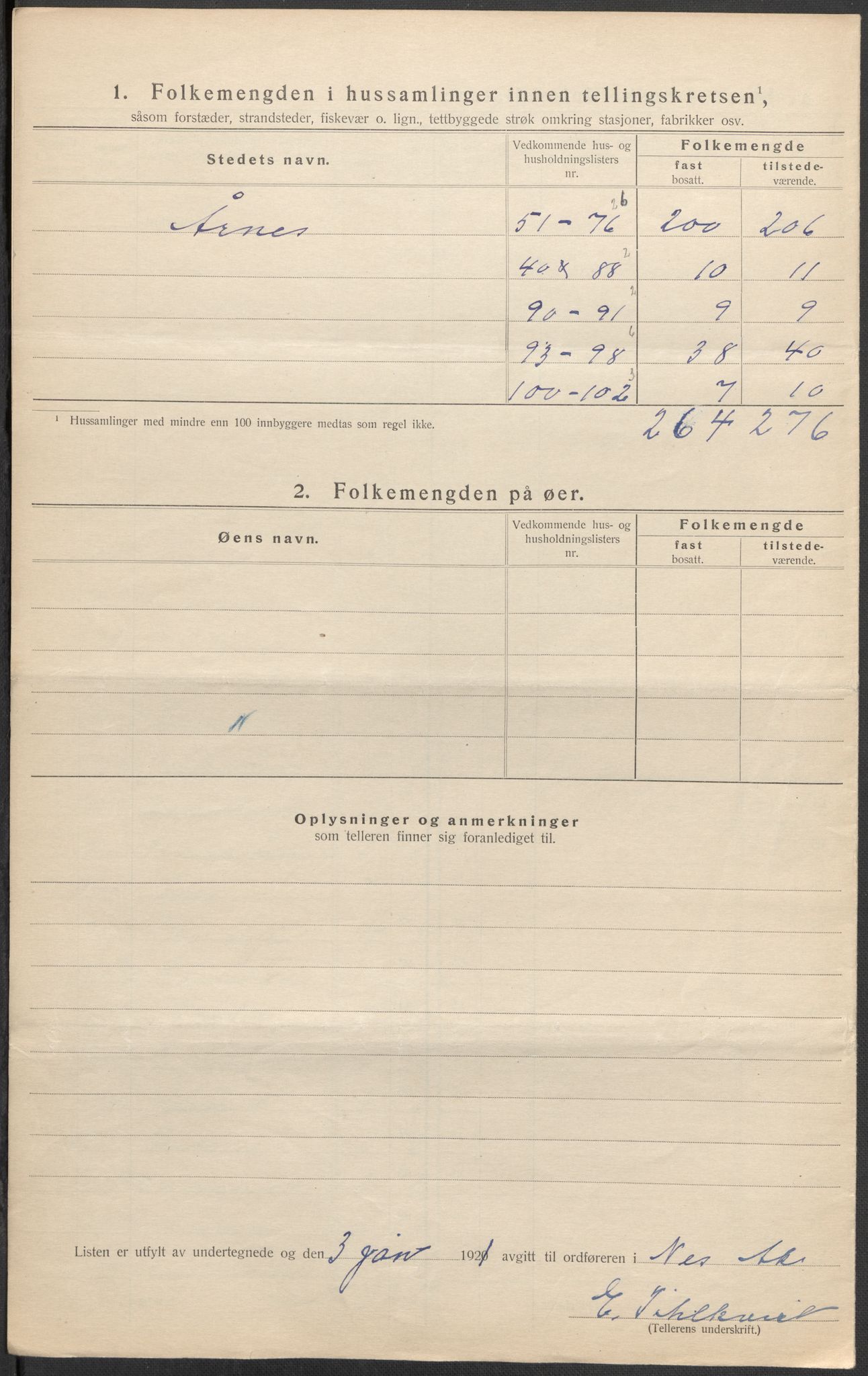 SAO, Folketelling 1920 for 0236 Nes herred, 1920, s. 10