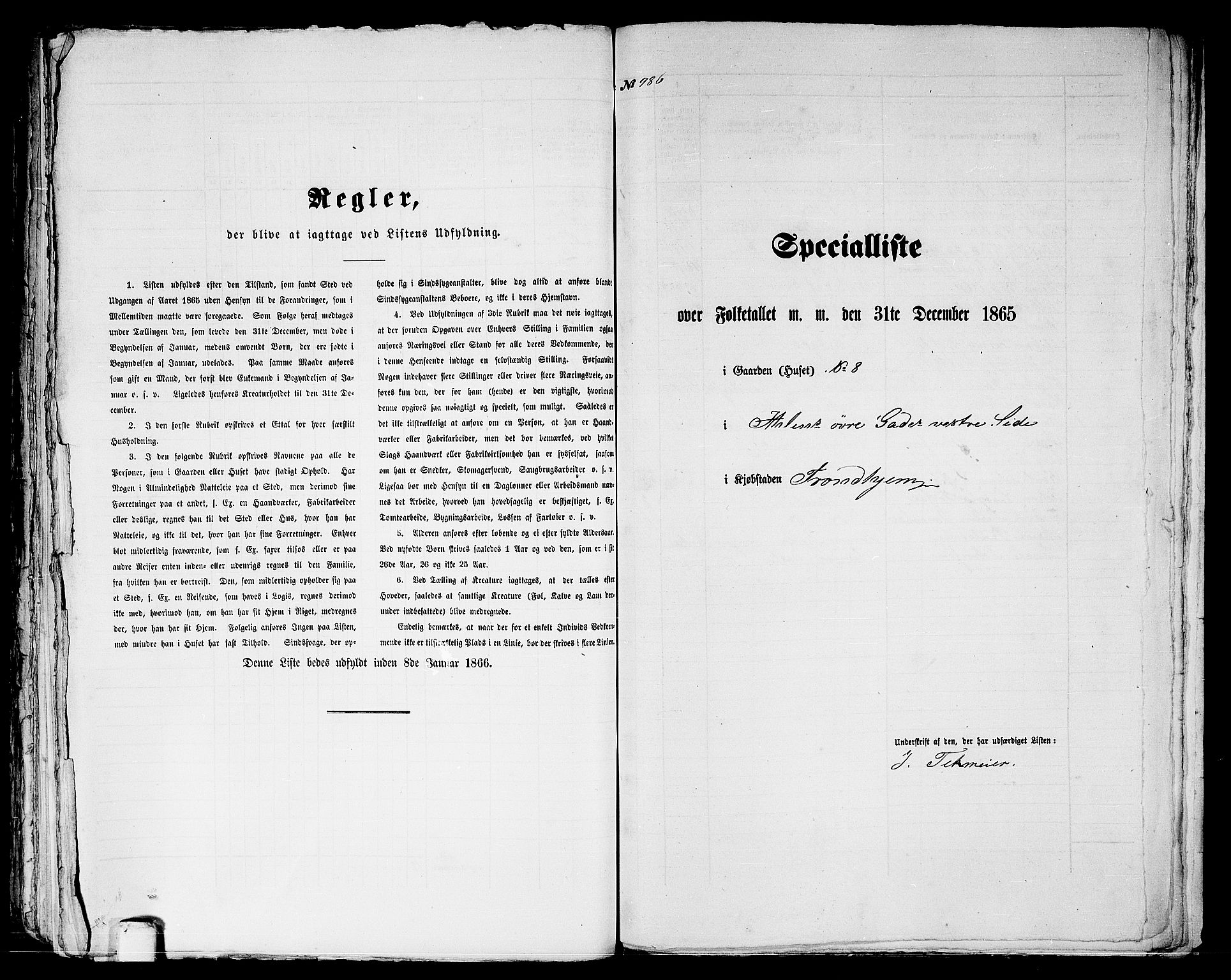 RA, Folketelling 1865 for 1601 Trondheim kjøpstad, 1865, s. 2051