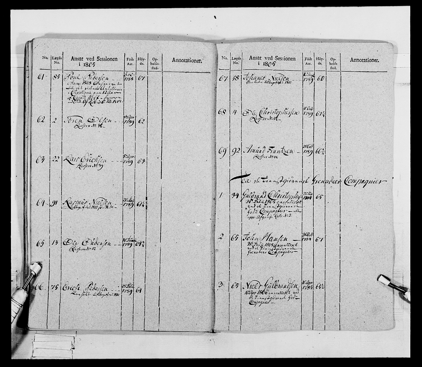 Generalitets- og kommissariatskollegiet, Det kongelige norske kommissariatskollegium, AV/RA-EA-5420/E/Eh/L0069: Opplandske gevorbne infanteriregiment, 1810-1818, s. 53