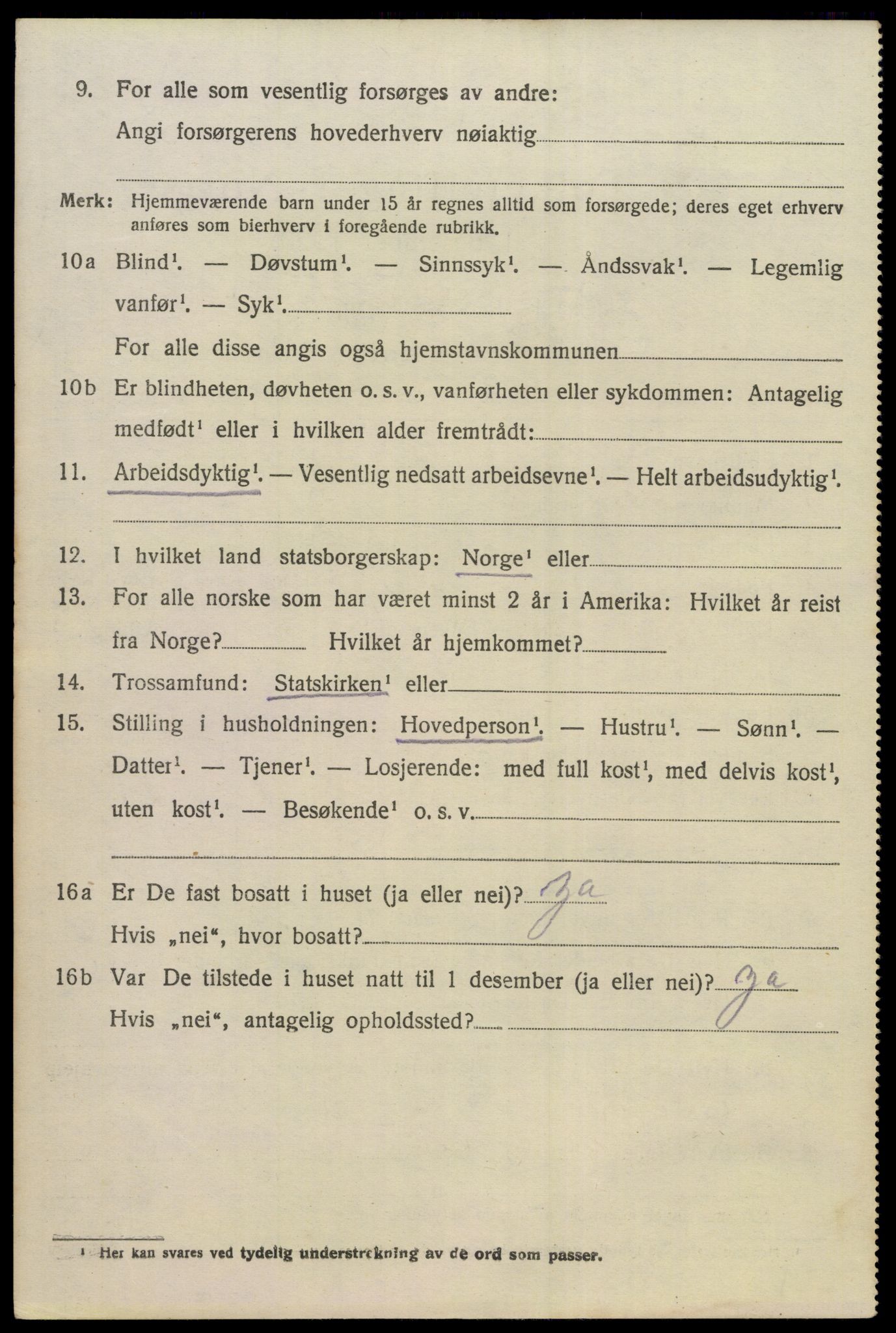 SAKO, Folketelling 1920 for 0620 Hol herred, 1920, s. 2822