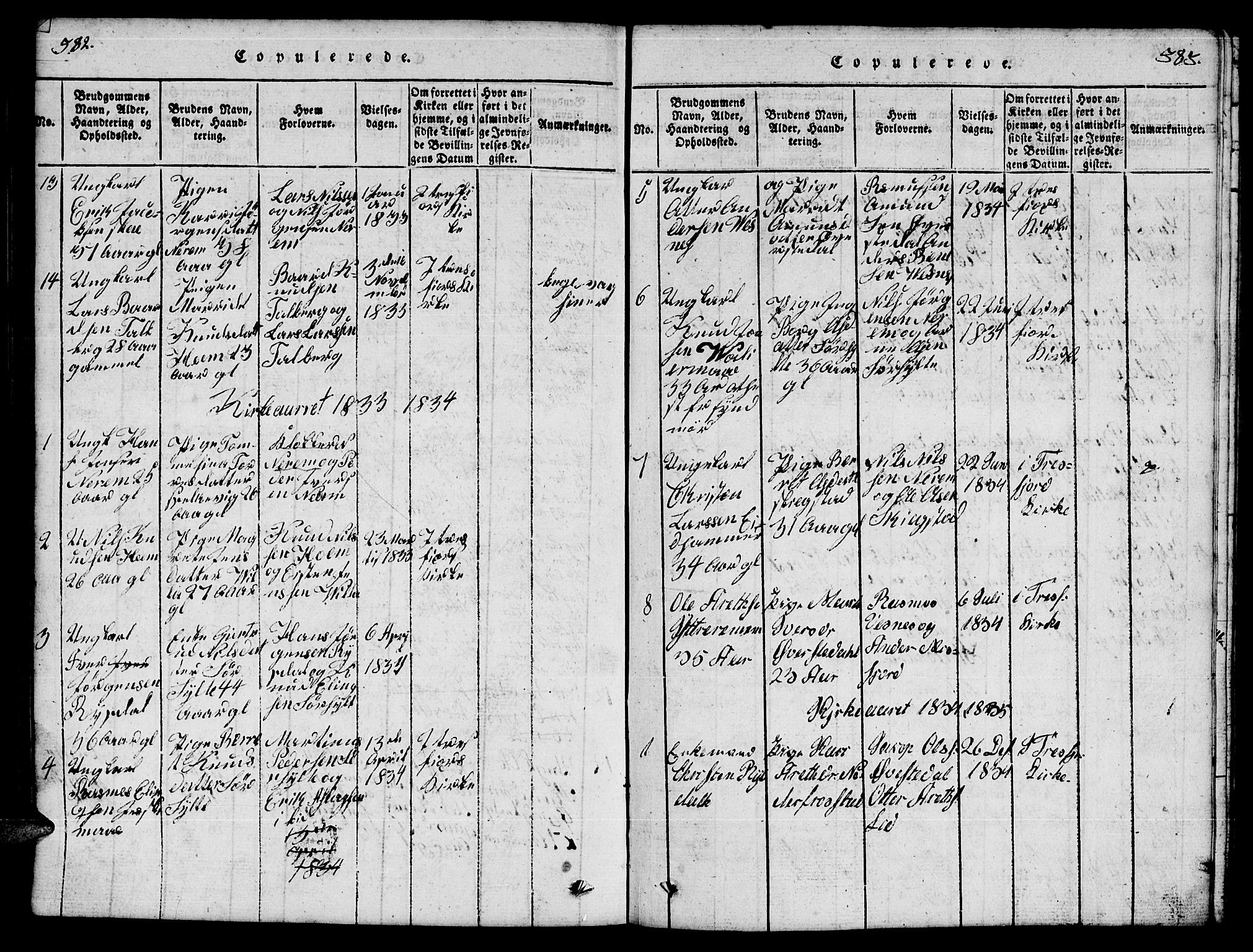 Ministerialprotokoller, klokkerbøker og fødselsregistre - Møre og Romsdal, SAT/A-1454/541/L0546: Klokkerbok nr. 541C01, 1818-1856, s. 382-383