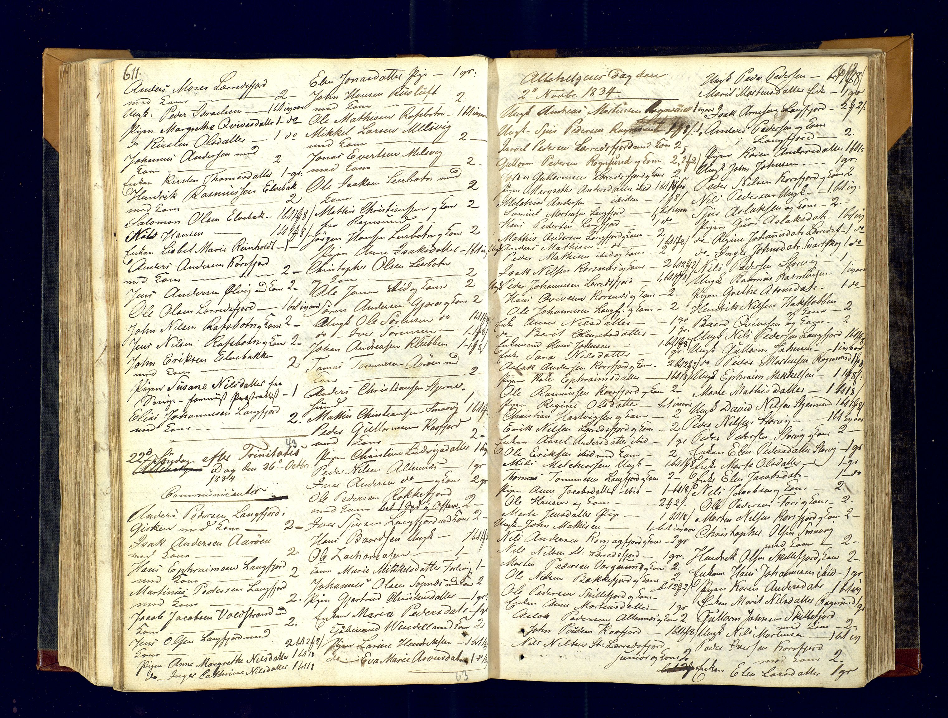 Talvik sokneprestkontor, AV/SATØ-S-1337/H/Ha/L0007kirke: Ministerialbok nr. 7, 1813-1821, s. 611-612