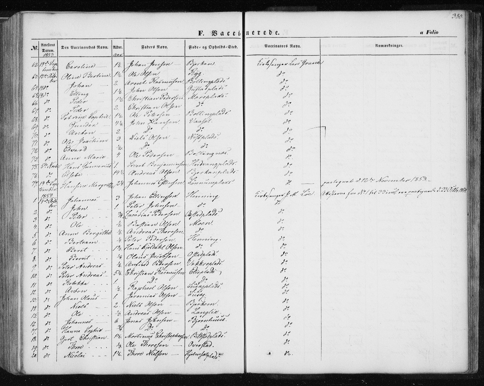 Ministerialprotokoller, klokkerbøker og fødselsregistre - Nord-Trøndelag, SAT/A-1458/735/L0342: Ministerialbok nr. 735A07 /1, 1849-1862, s. 380