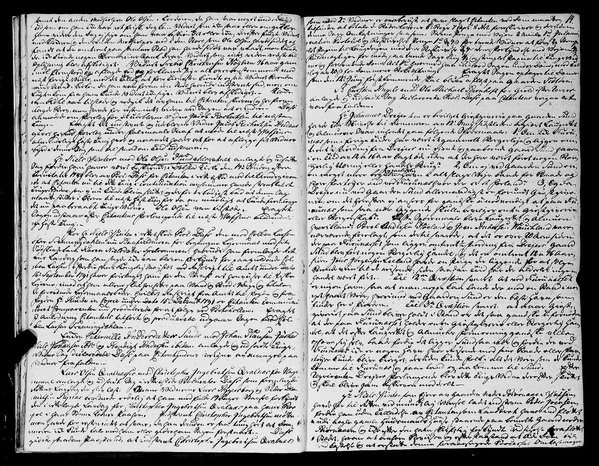 Helgeland sorenskriveri, SAT/A-0004/1/1A/L0034: Tingbok 25A, 1792-1795, s. 13b-14a