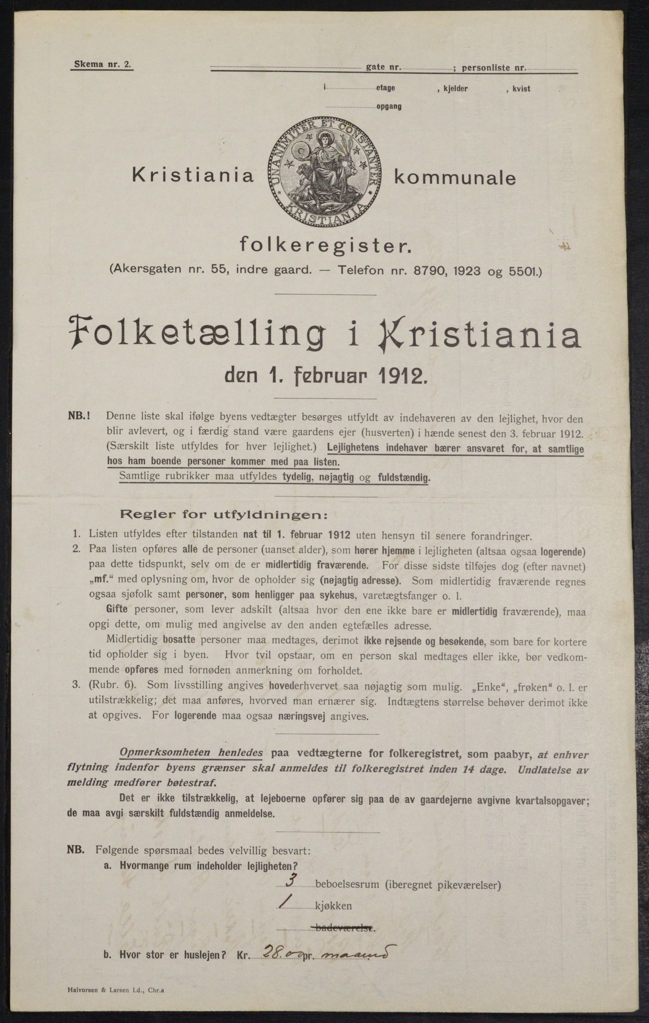 OBA, Kommunal folketelling 1.2.1912 for Kristiania, 1912, s. 129481