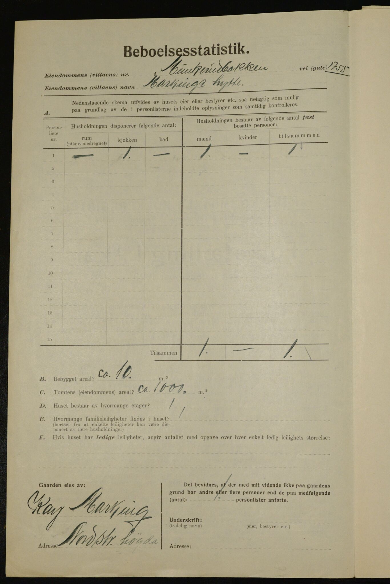 , Kommunal folketelling 1.12.1923 for Aker, 1923, s. 37851