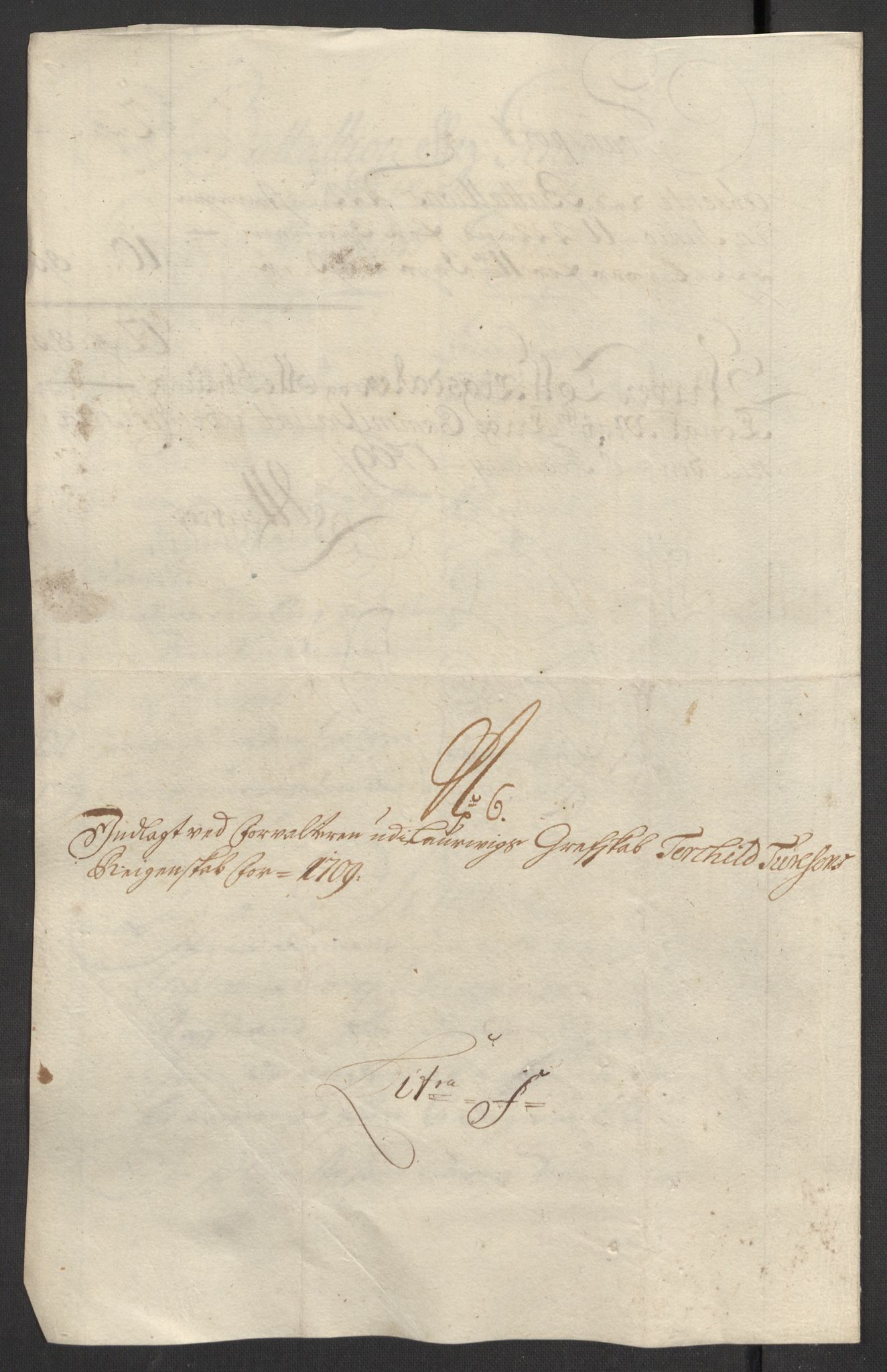 Rentekammeret inntil 1814, Reviderte regnskaper, Fogderegnskap, RA/EA-4092/R33/L1981: Fogderegnskap Larvik grevskap, 1709-1710, s. 154