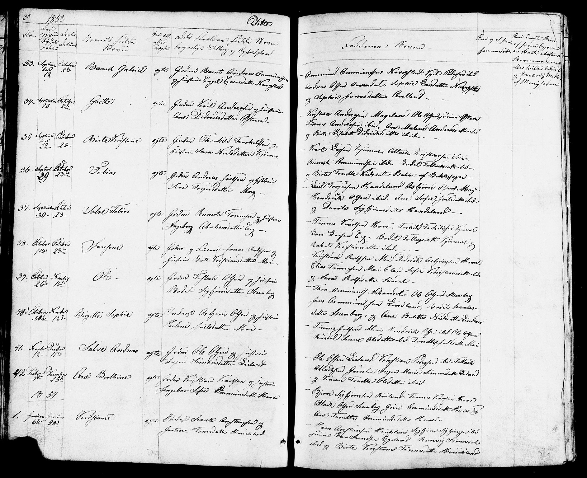 Lund sokneprestkontor, AV/SAST-A-101809/S07/L0003: Klokkerbok nr. B 3, 1848-1885, s. 30
