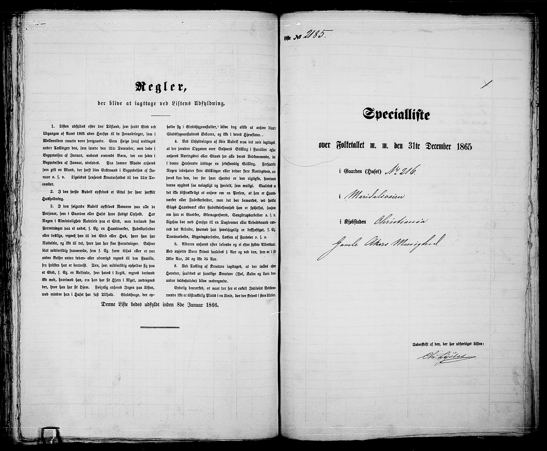 RA, Folketelling 1865 for 0301 Kristiania kjøpstad, 1865, s. 4871