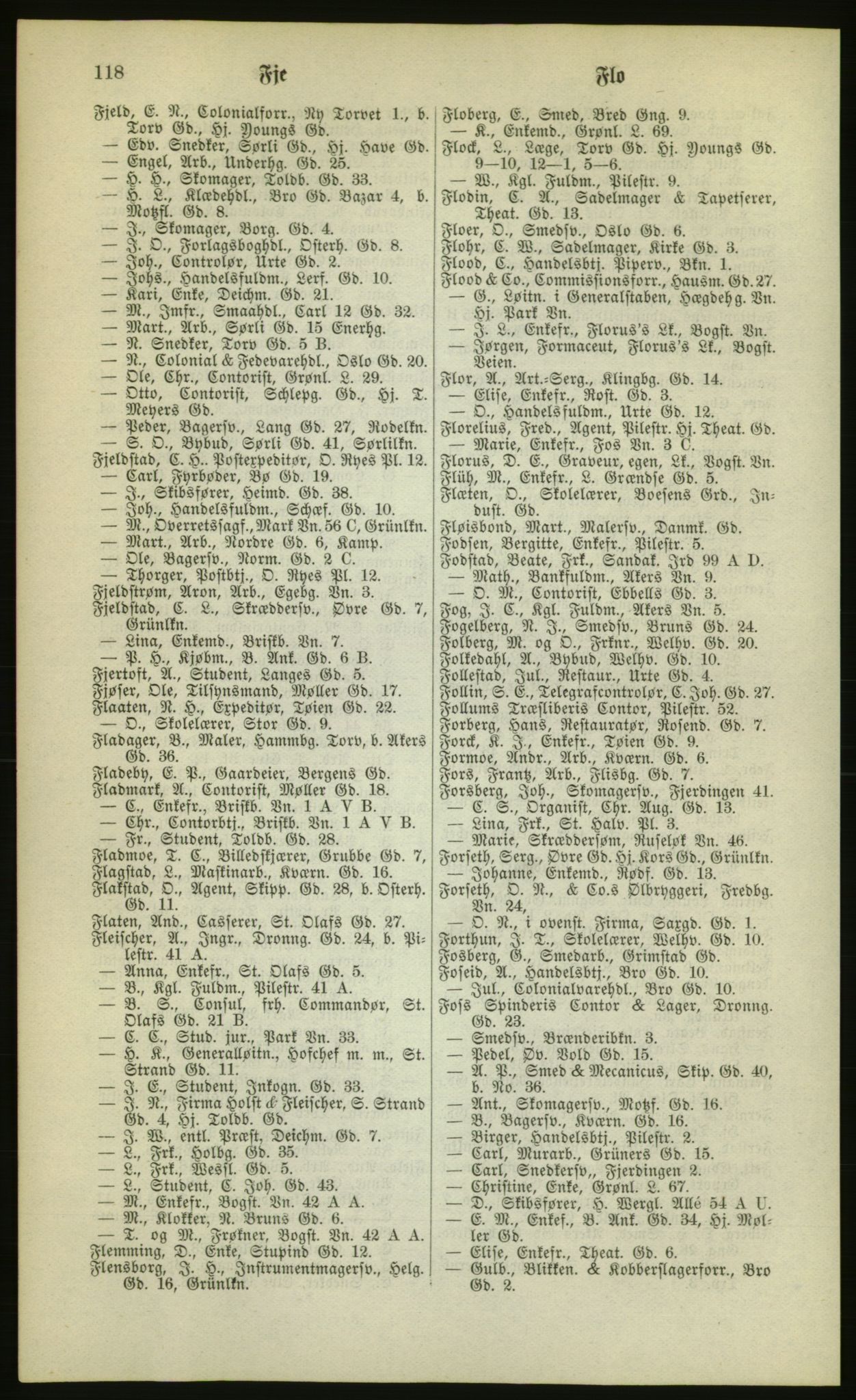 Kristiania/Oslo adressebok, PUBL/-, 1880, s. 118