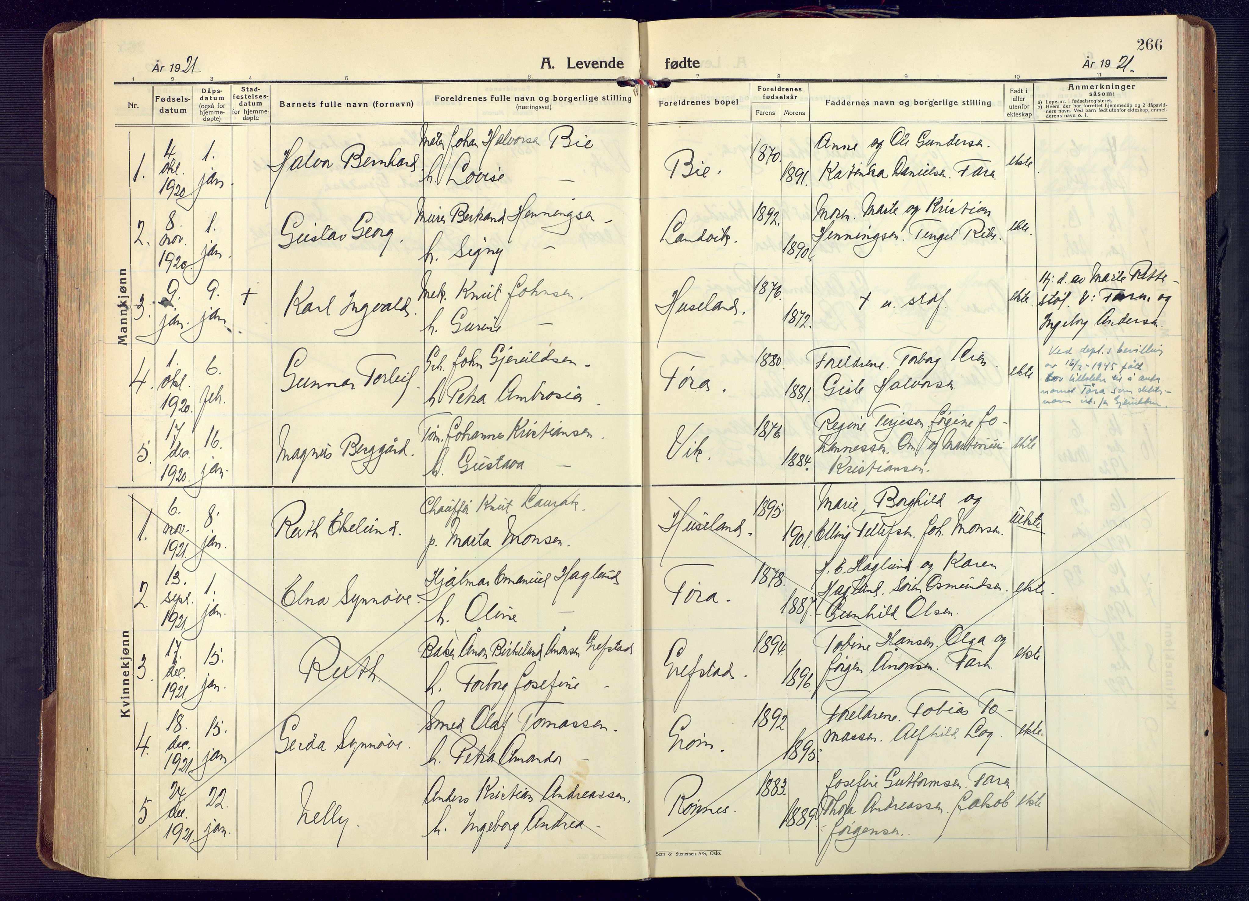 Fjære sokneprestkontor, AV/SAK-1111-0011/F/Fa/L0004: Ministerialbok nr. A 4, 1902-1925, s. 266