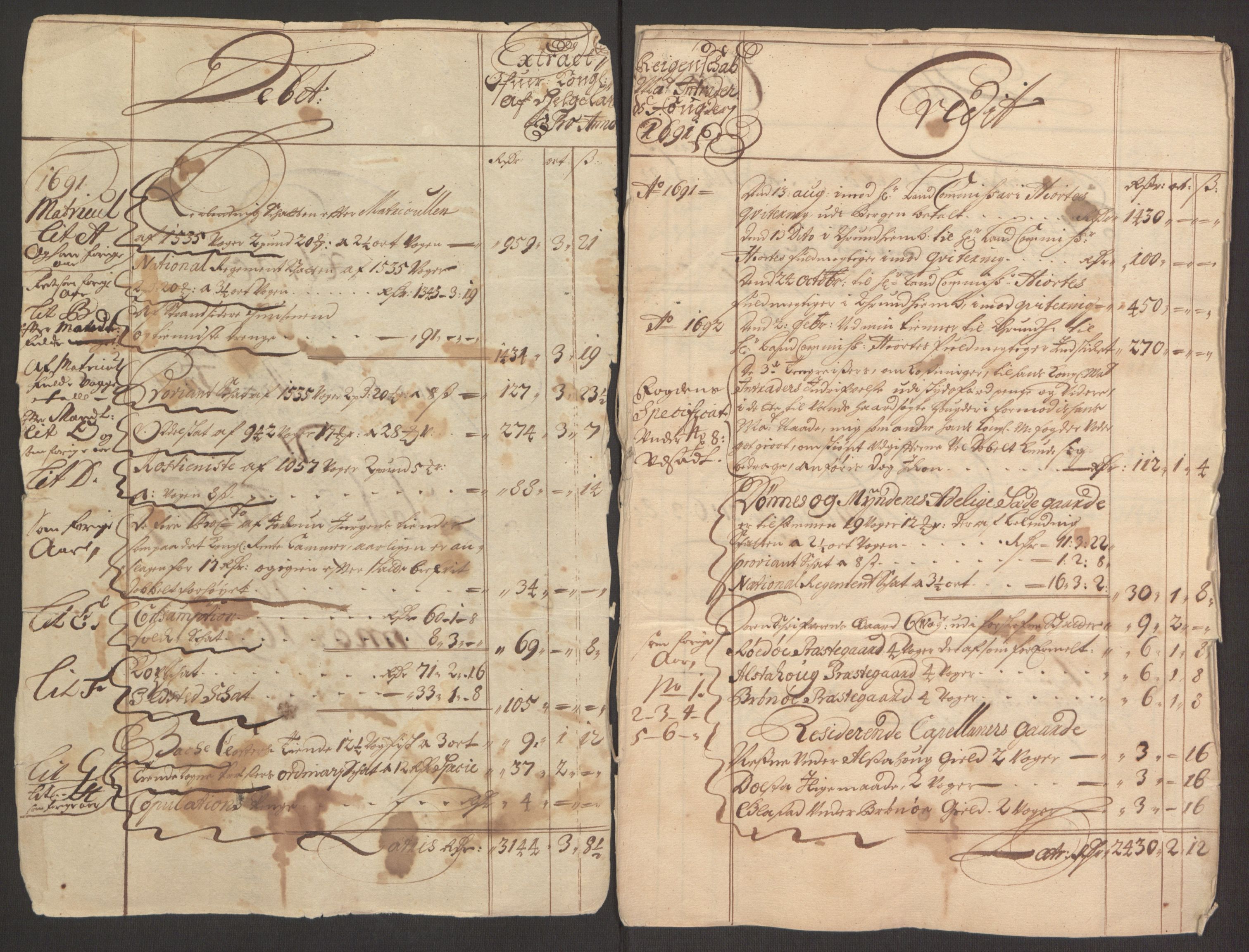 Rentekammeret inntil 1814, Reviderte regnskaper, Fogderegnskap, RA/EA-4092/R65/L4504: Fogderegnskap Helgeland, 1691-1692, s. 4