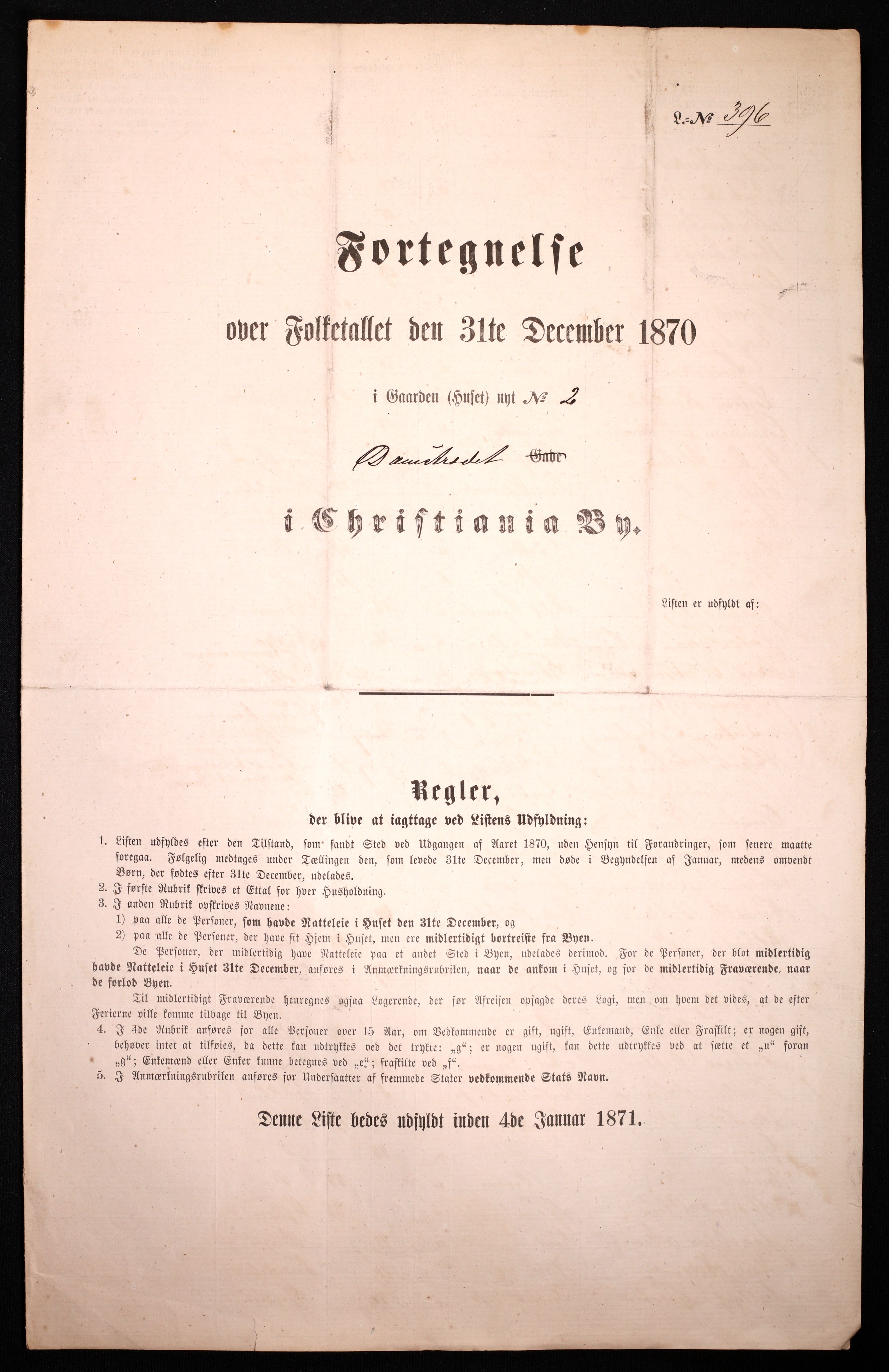 RA, Folketelling 1870 for 0301 Kristiania kjøpstad, 1870, s. 606