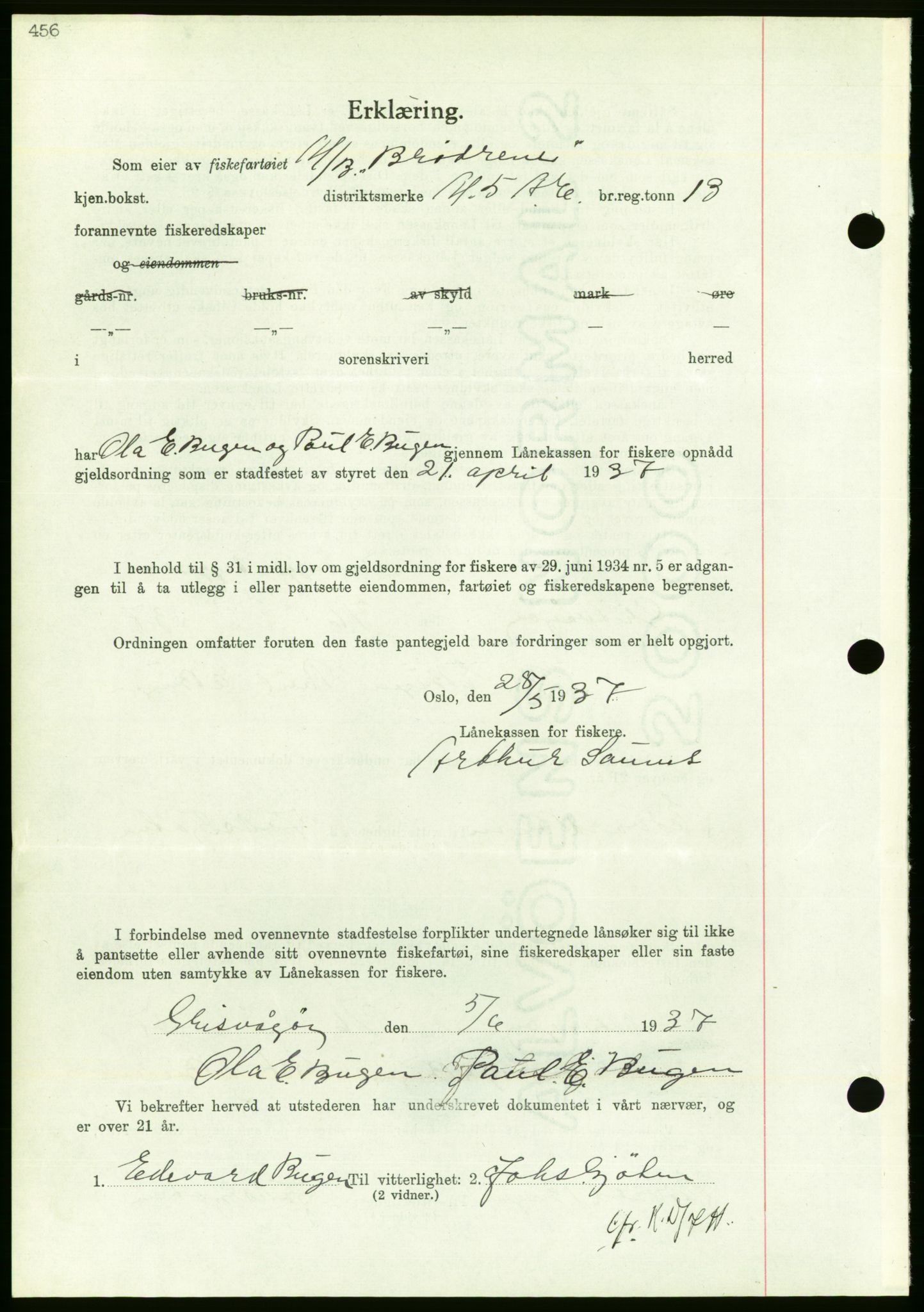 Nordmøre sorenskriveri, AV/SAT-A-4132/1/2/2Ca/L0091: Pantebok nr. B81, 1937-1937, Dagboknr: 1506/1937