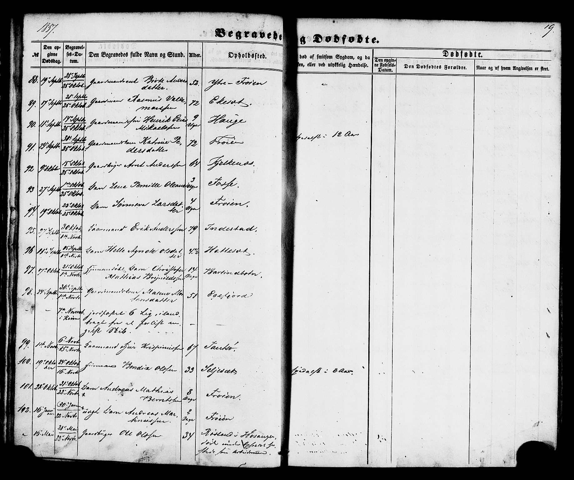 Kinn sokneprestembete, AV/SAB-A-80801/H/Haa/Haaa/L0012: Ministerialbok nr. A 12, 1855-1869, s. 19