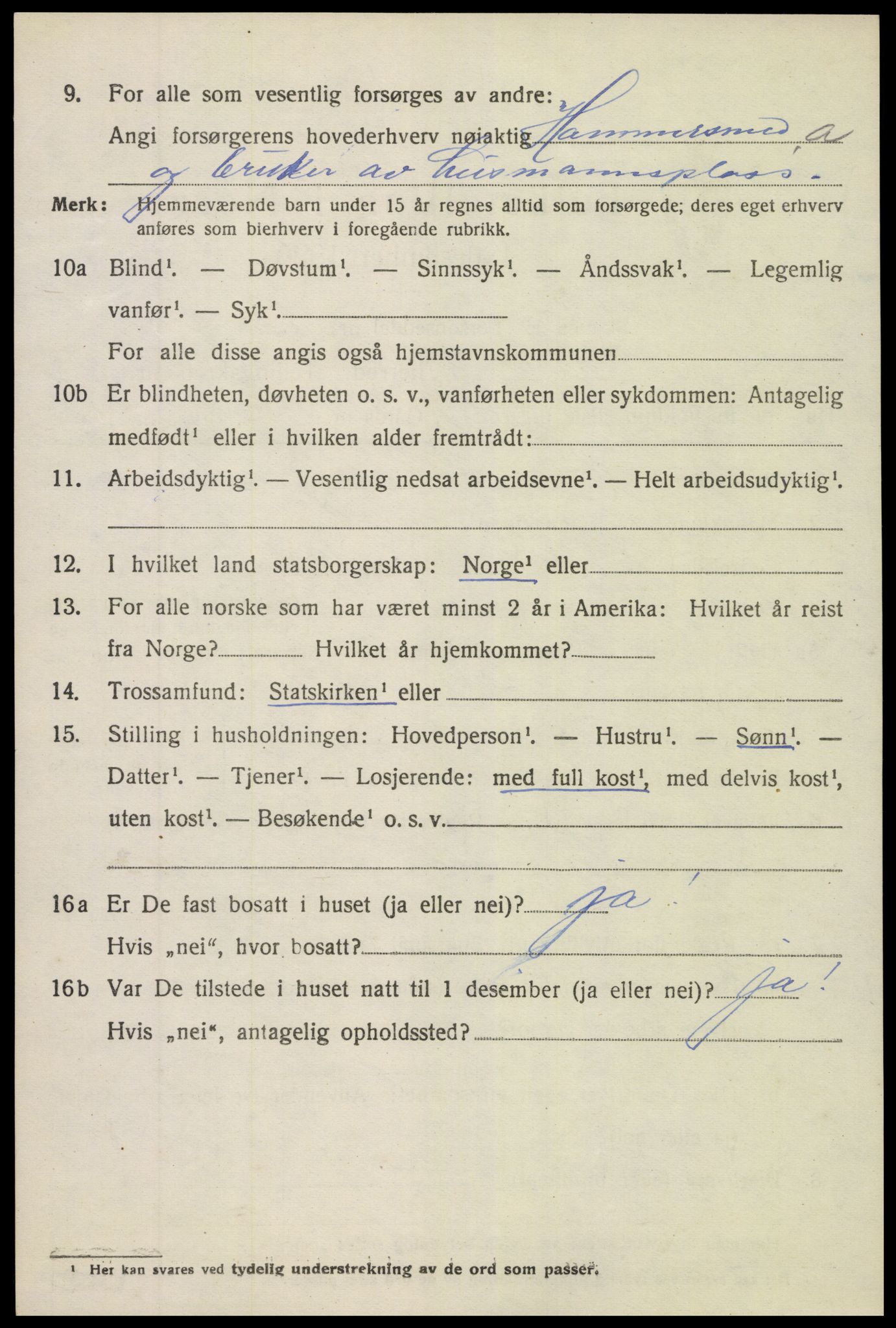 SAK, Folketelling 1920 for 0914 Holt herred, 1920, s. 4923