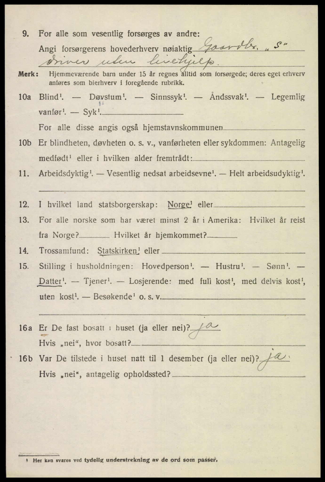 SAK, Folketelling 1920 for 1039 Herad herred, 1920, s. 1795